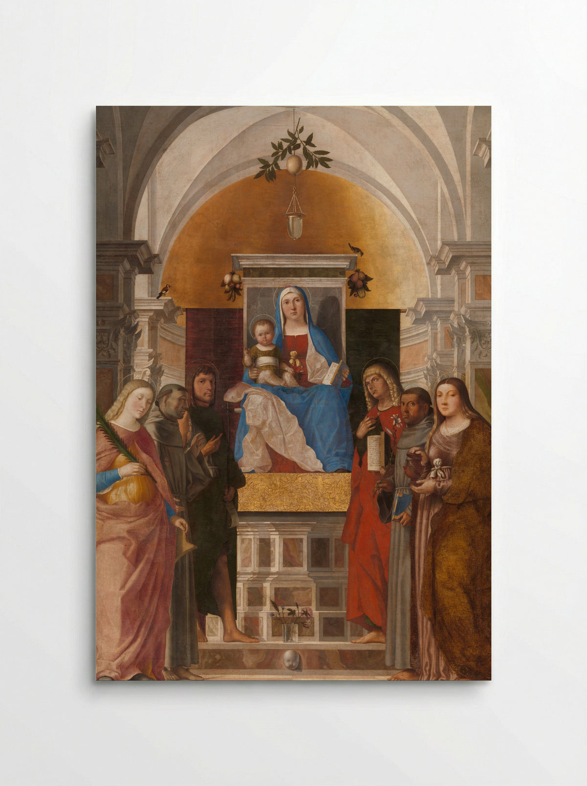 Madonna and Child with Saints - Marcello Fogolino - Poster