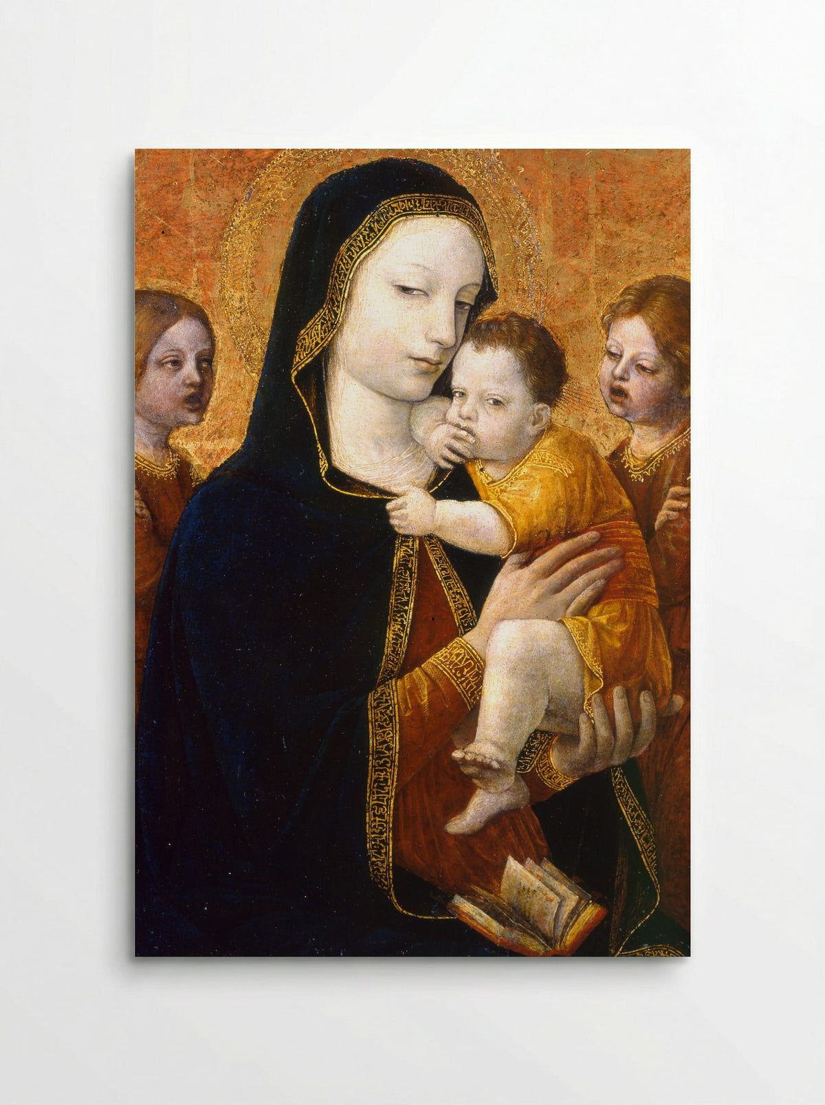Madonna and Child with Two Angels - Ambrogio Bergognone - Poster