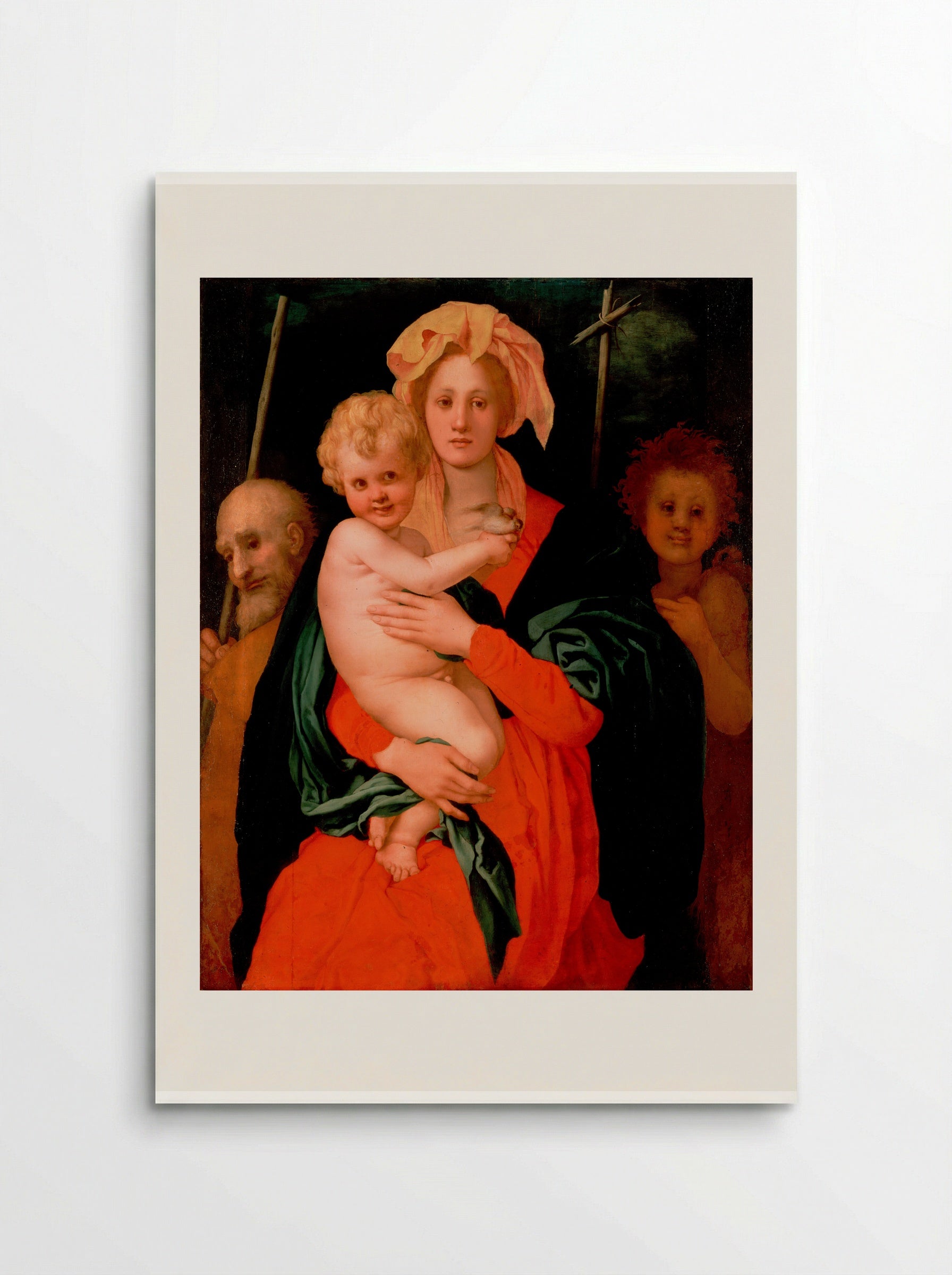 Madonna and Child with the Infant Saint John the Baptist - Jacopo Pontormo - Poster