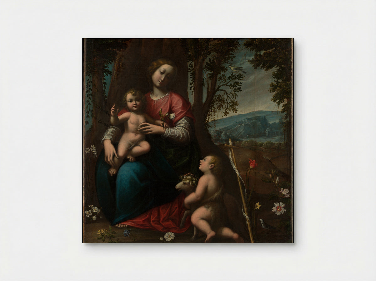 Madonna and Child with the Infant Saint John the Baptist - Orsola Maddalena Caccia - Poster