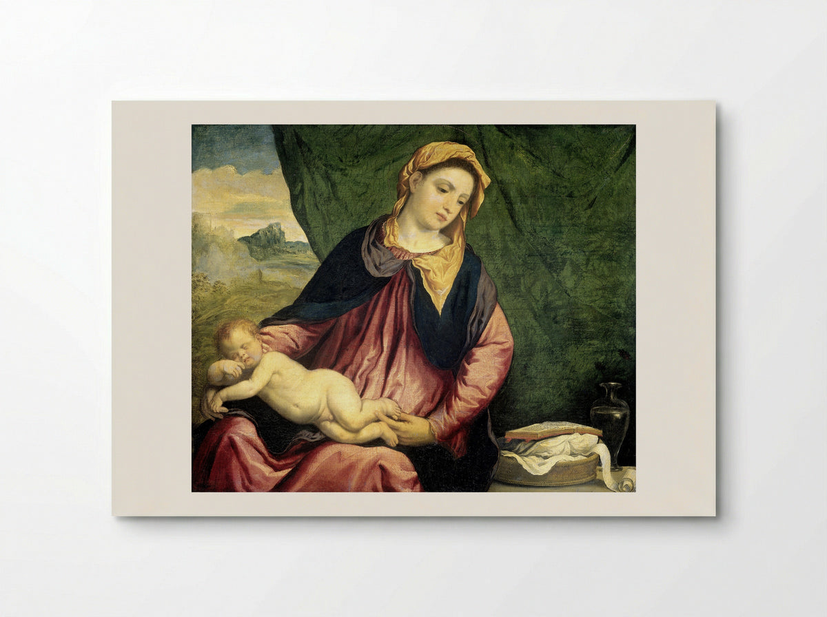 Madonna and Child with the Sleeping Infant - Paris Bordone - Poster