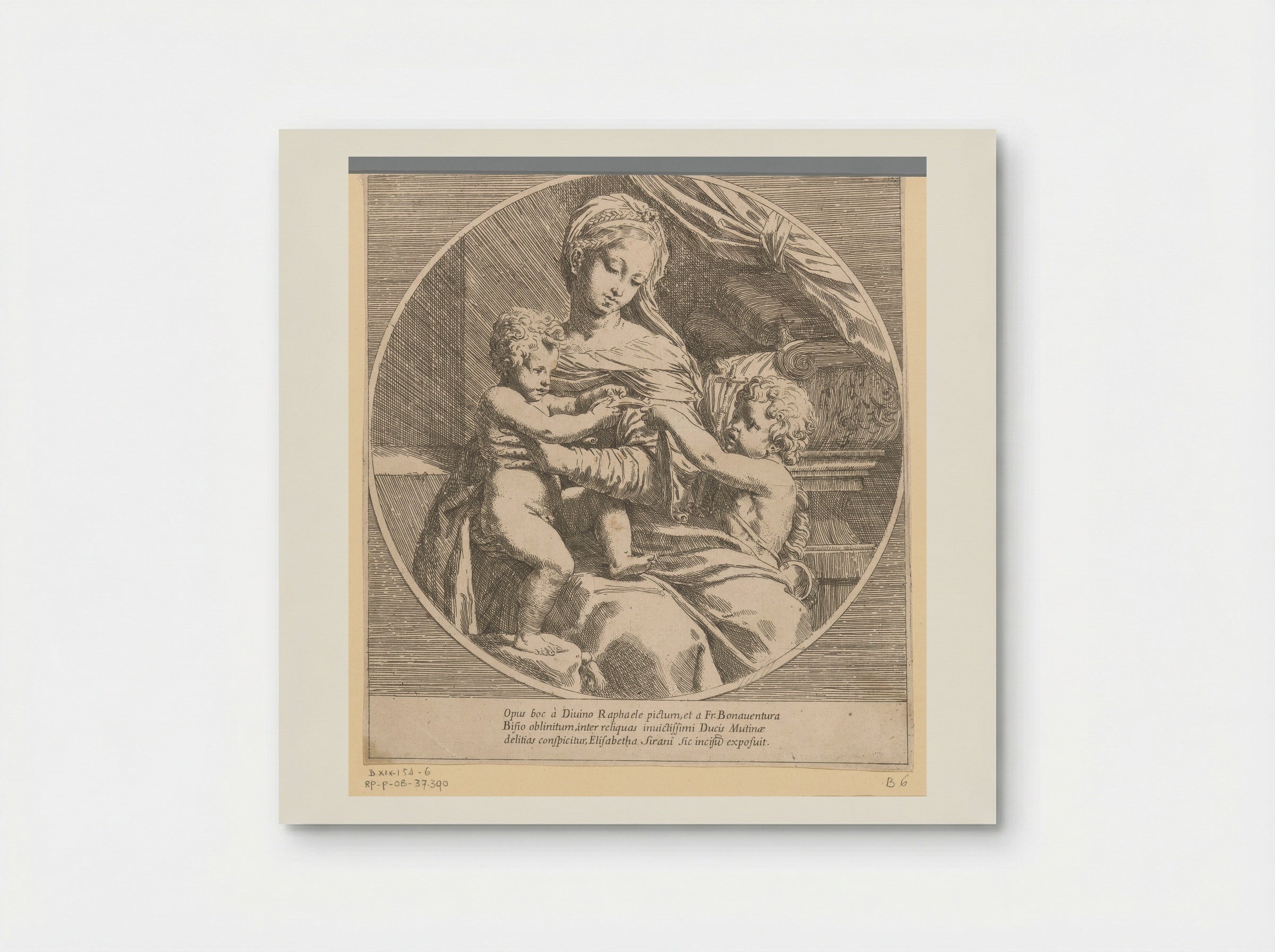 Madonna and Child with the Young Saint John the Baptist - Elisabetta Sirani - Poster