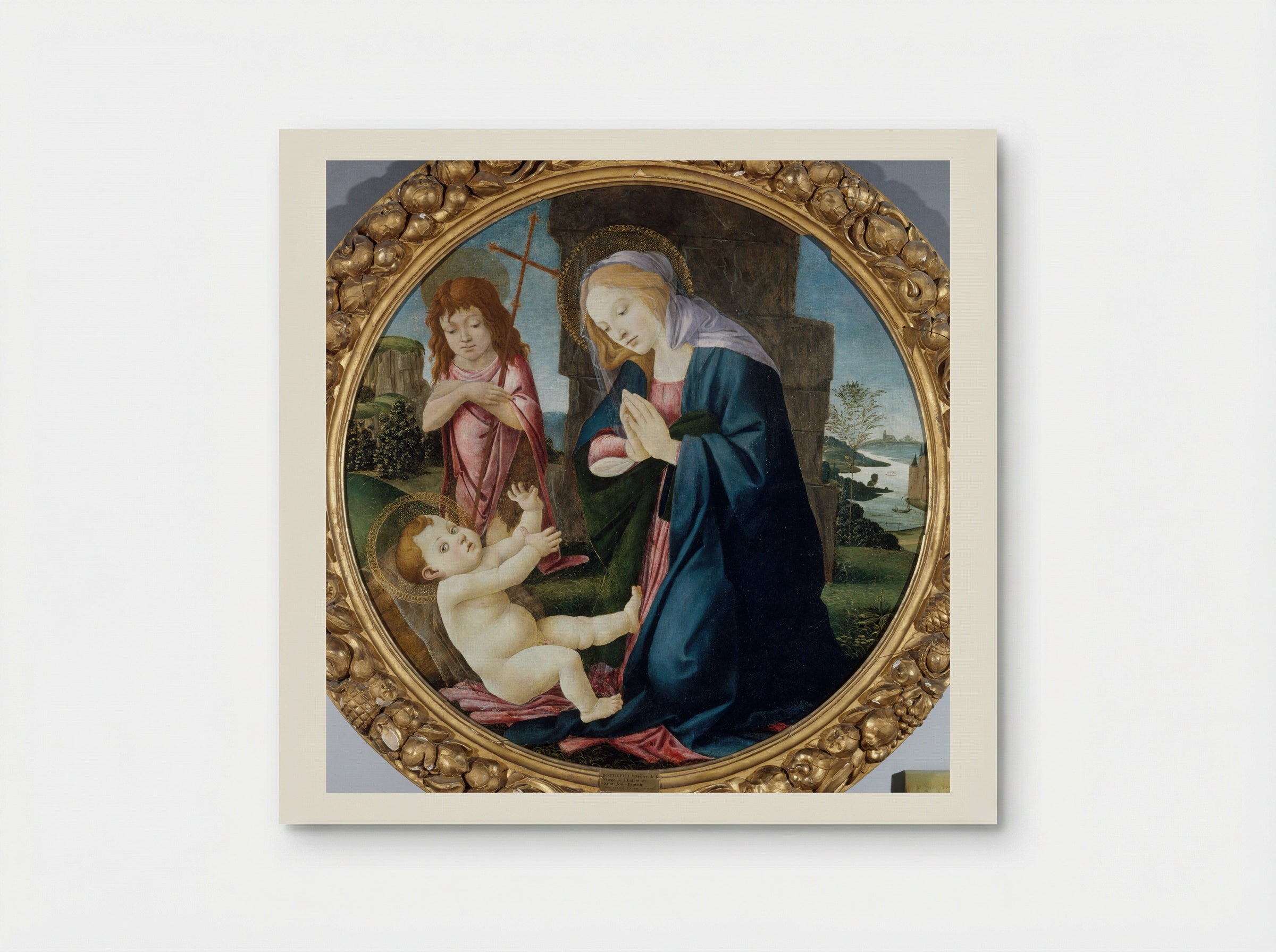 Madonna and Child with the Young Saint John the Baptist - Sandro Botticelli - Poster