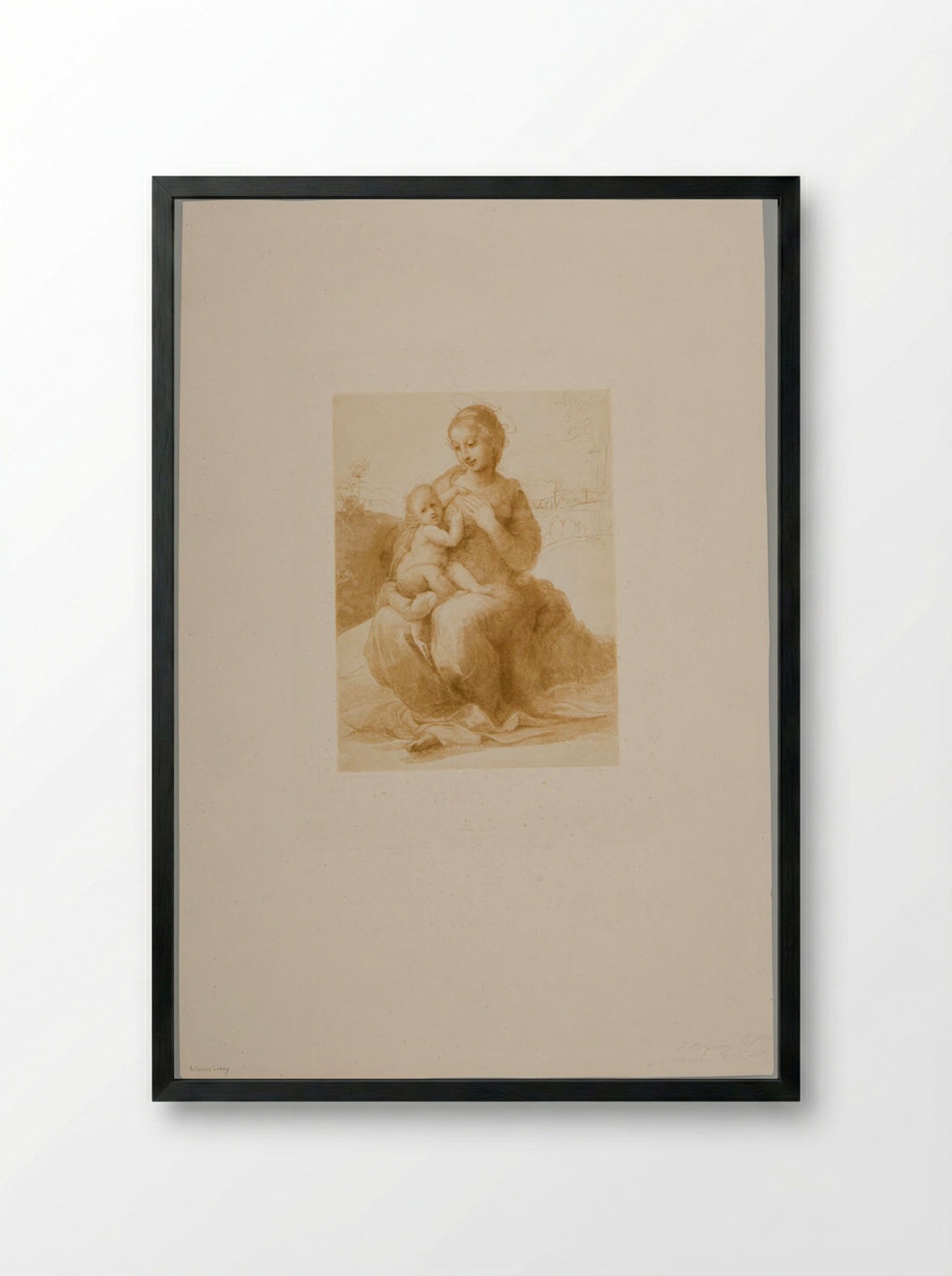 Madonna and Child - Alphonse Leroy - Framed Print Black