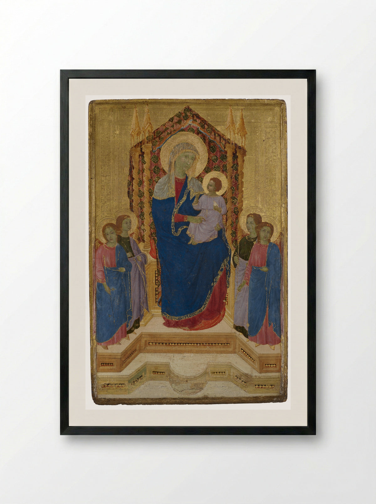 Madonna and Child - Lippo di Benivieni - Framed Print Black