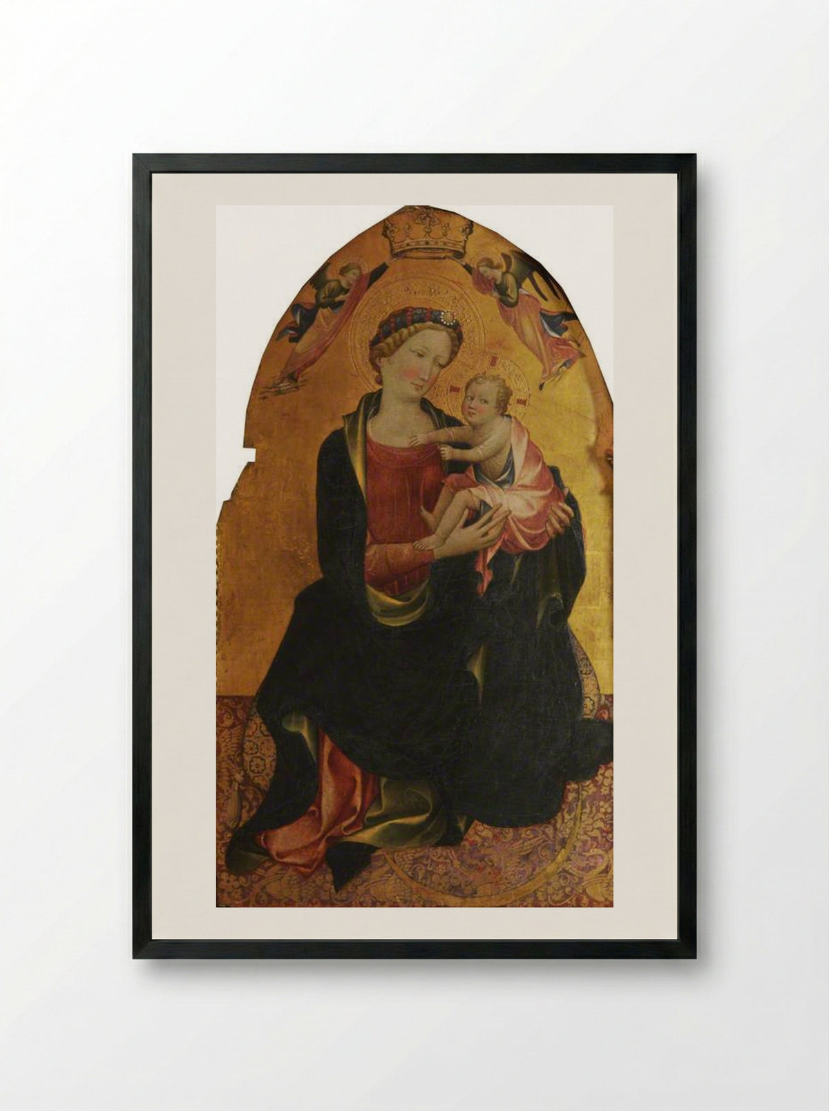 Madonna and Child - Gherardo Starnina - Framed Print Black