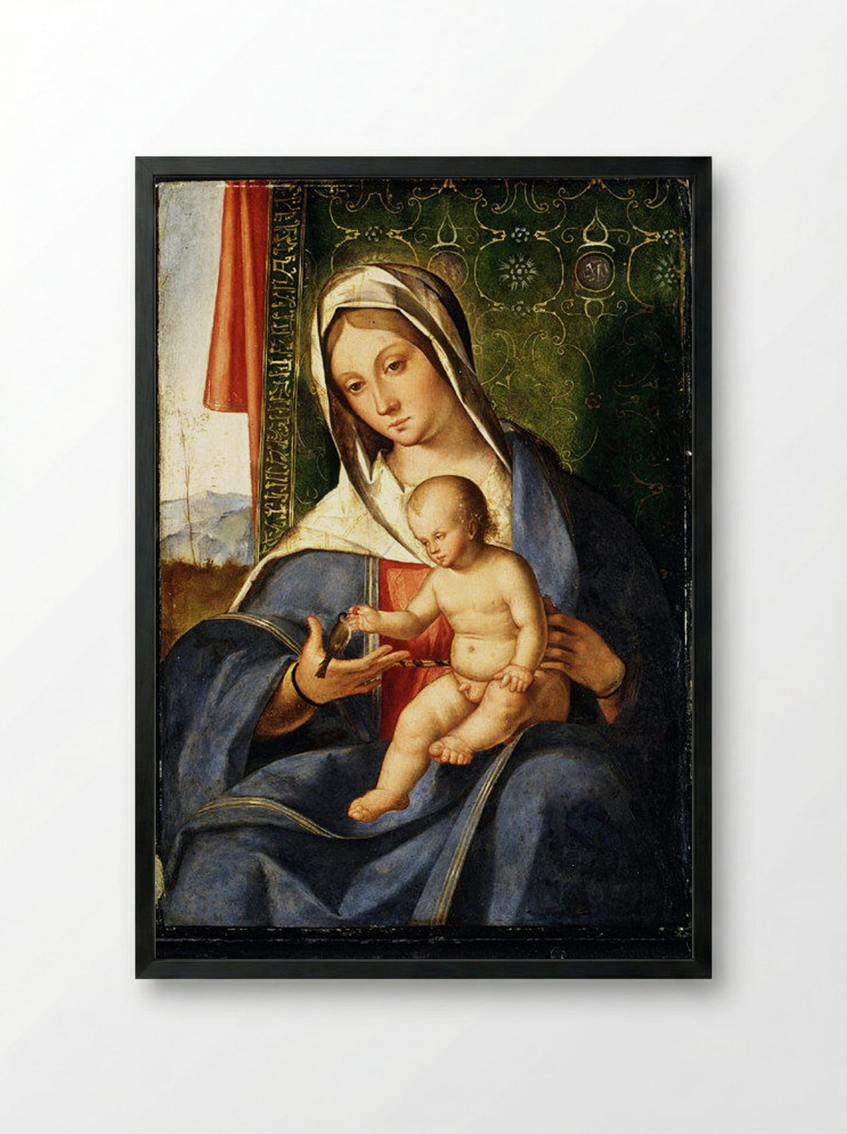 Madonna and Child - Boccaccio Boccaccino - Framed Print Black