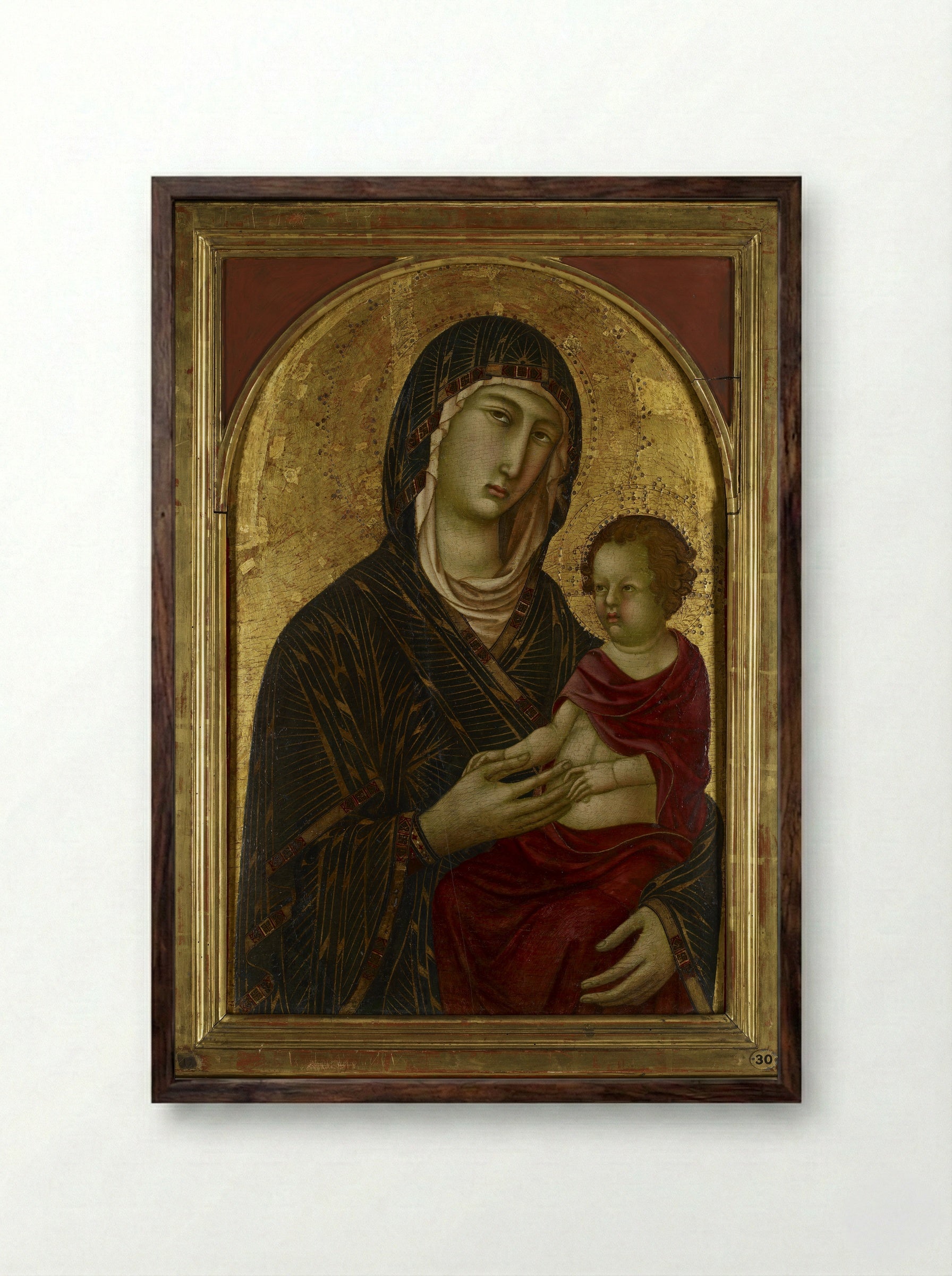 Madonna and Child - Segna di Buonaventura - Framed Print Dark Wood