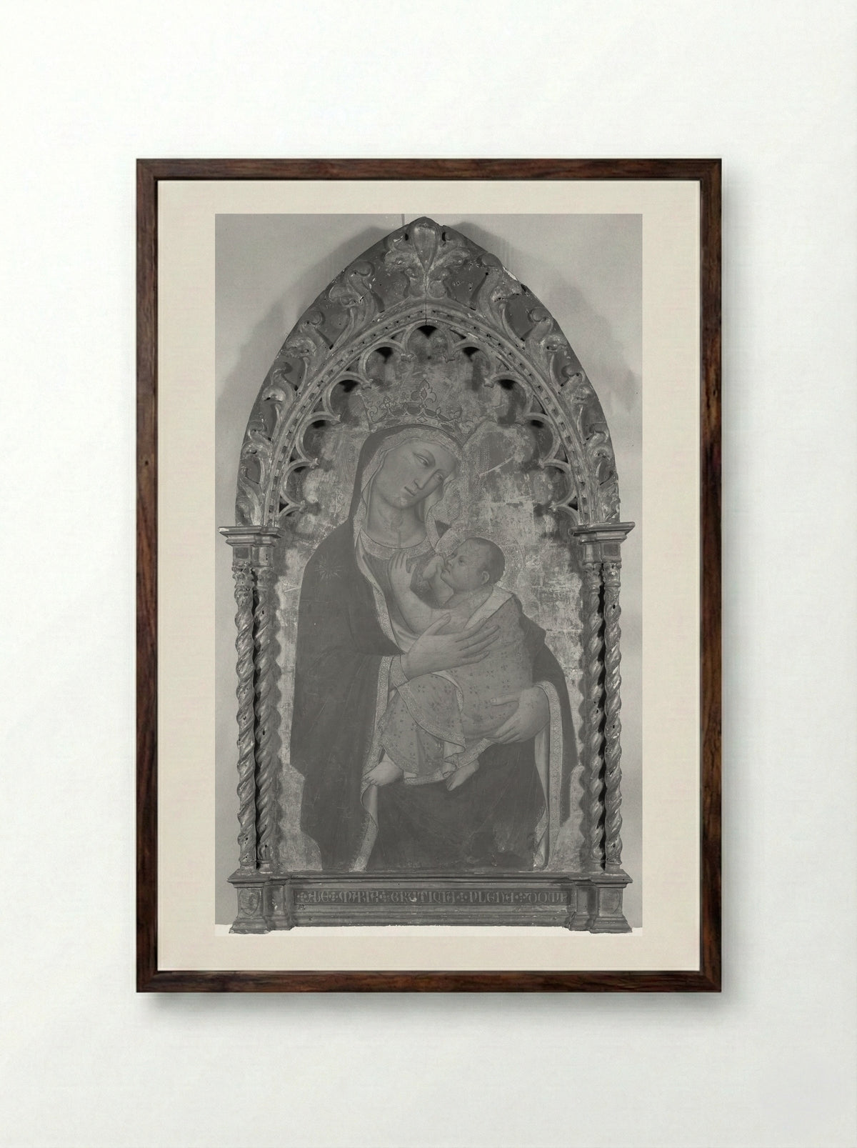 Madonna and Child - Niccolò di Pietro Gerini - Framed Print Dark Wood