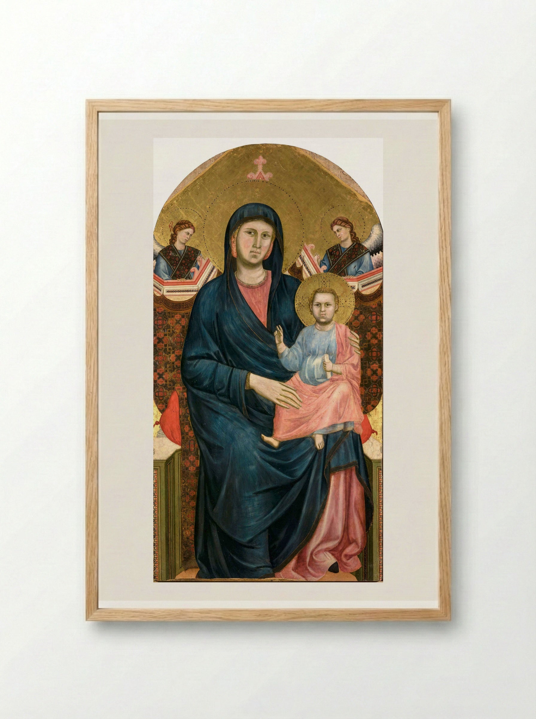 Madonna and Child - Giotto di Bondone - Framed Print Wood