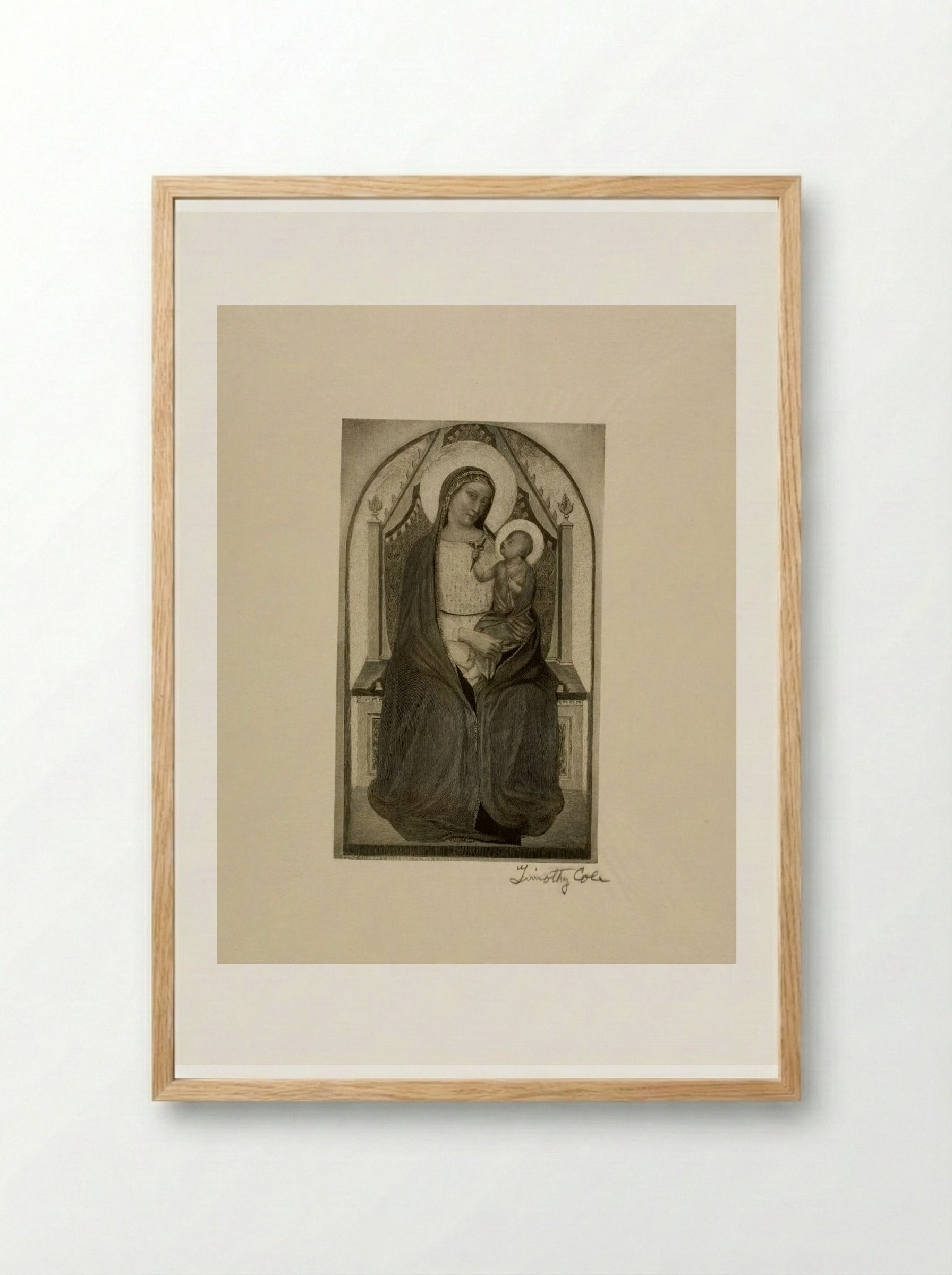 Madonna and Child - Timothy Cole - Framed Print Wood
