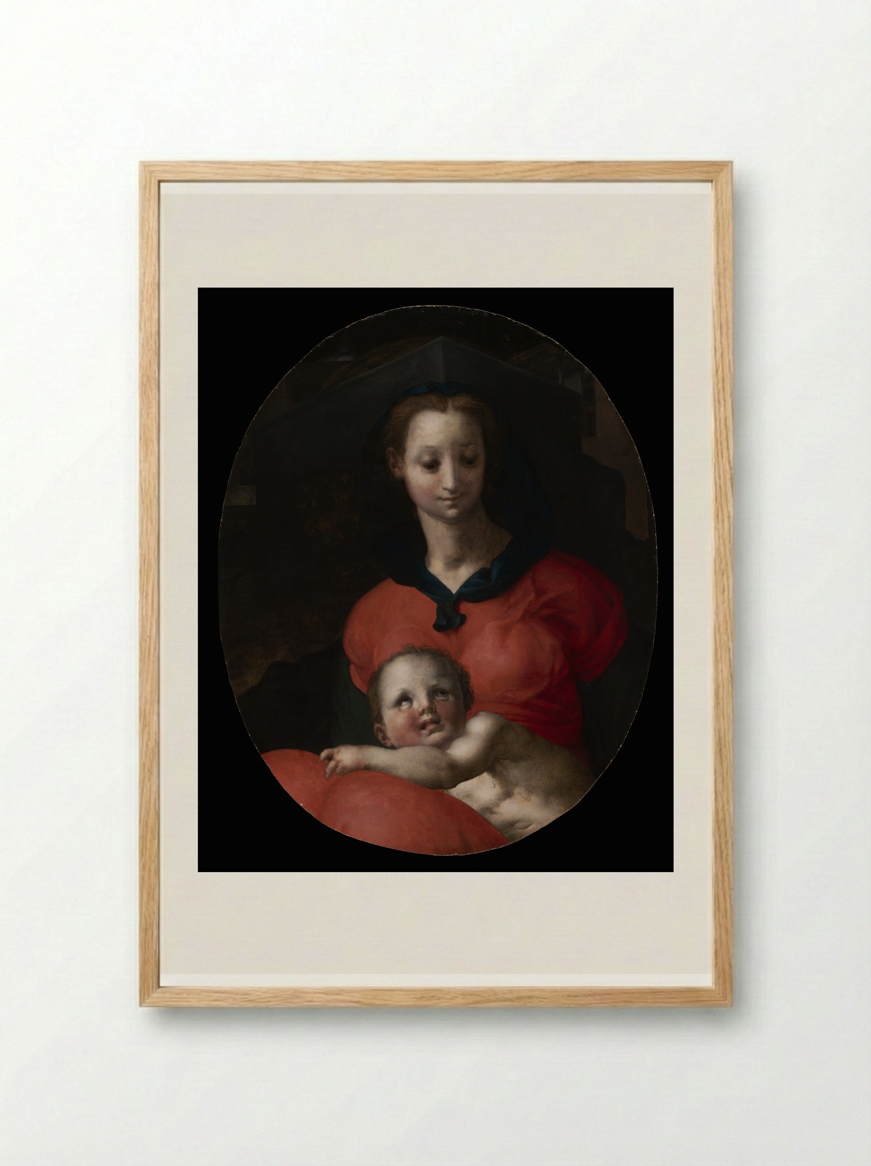 Madonna and Child - Jacopo Pontormo - Framed Print Wood