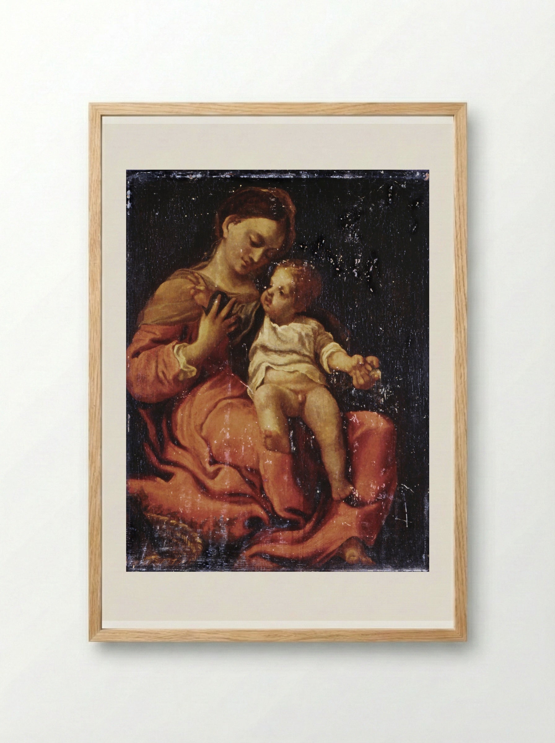 Madonna and Child - Correggio - Framed Print Wood
