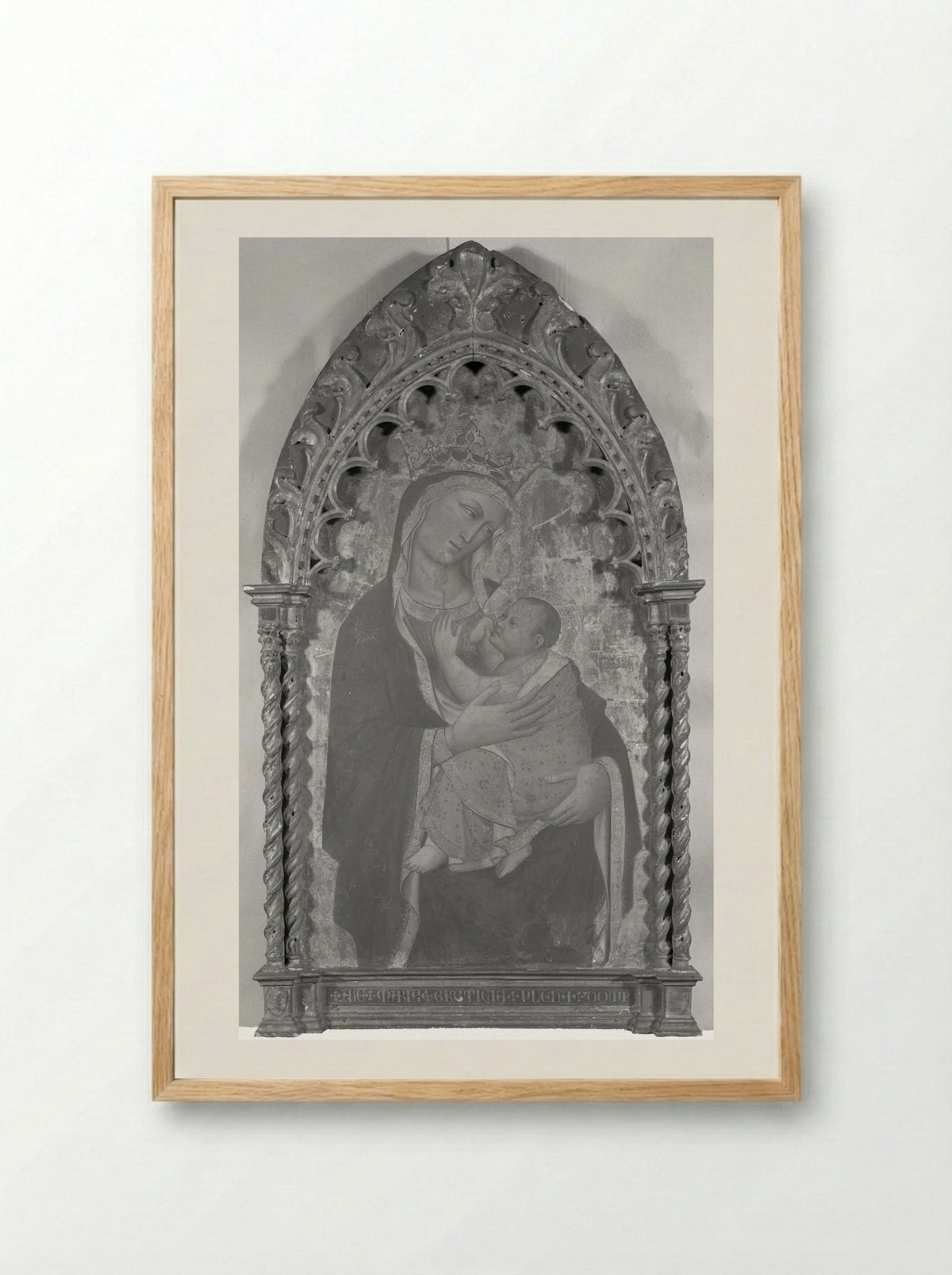 Madonna and Child - Niccolò di Pietro Gerini - Framed Print Wood