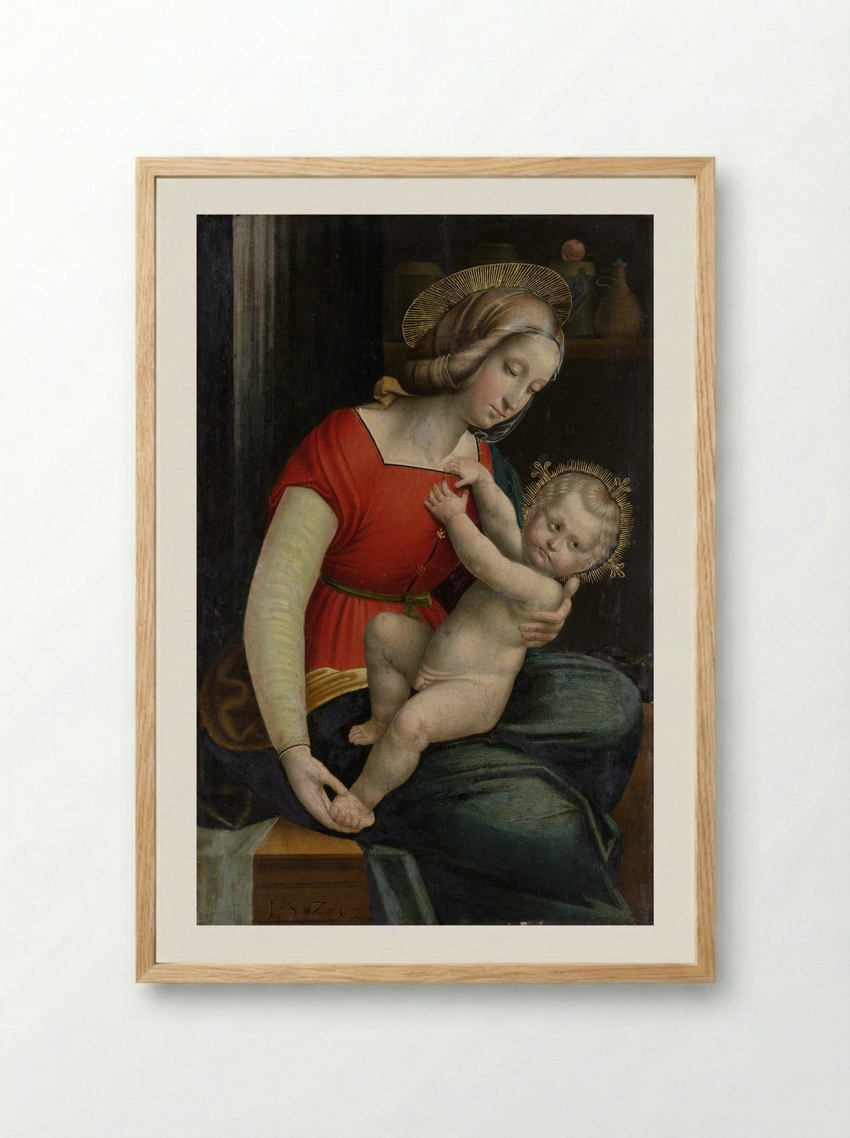 Madonna and Child - Defendente Ferrari - Framed Print Wood