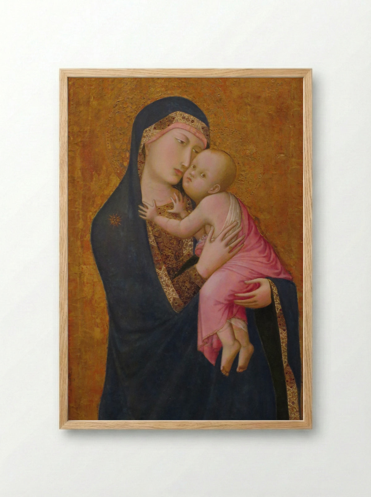 Madonna and Child - Ambrogio Lorenzetti - Framed Print Wood