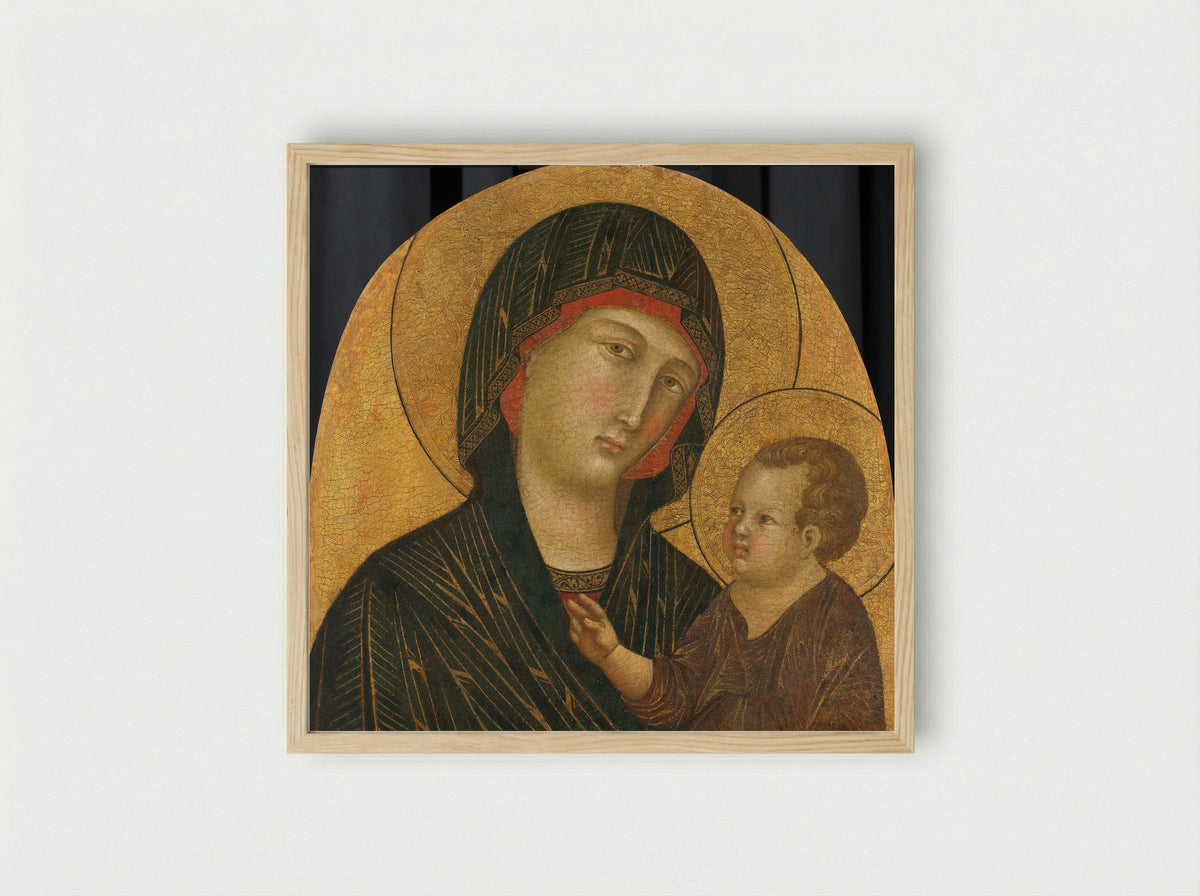 Madonna and Child - Master of Badia a Isola - Framed Print Wood