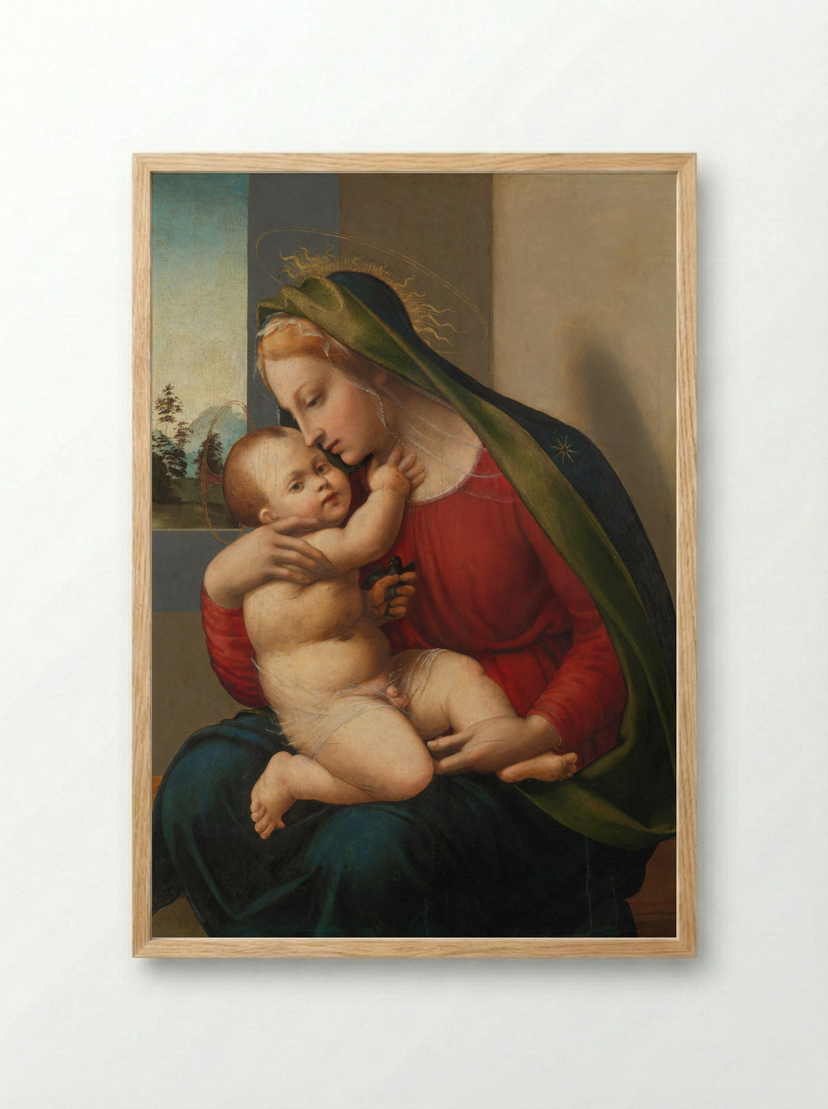 Madonna and Child - Francesco Granacci - Framed Print Wood