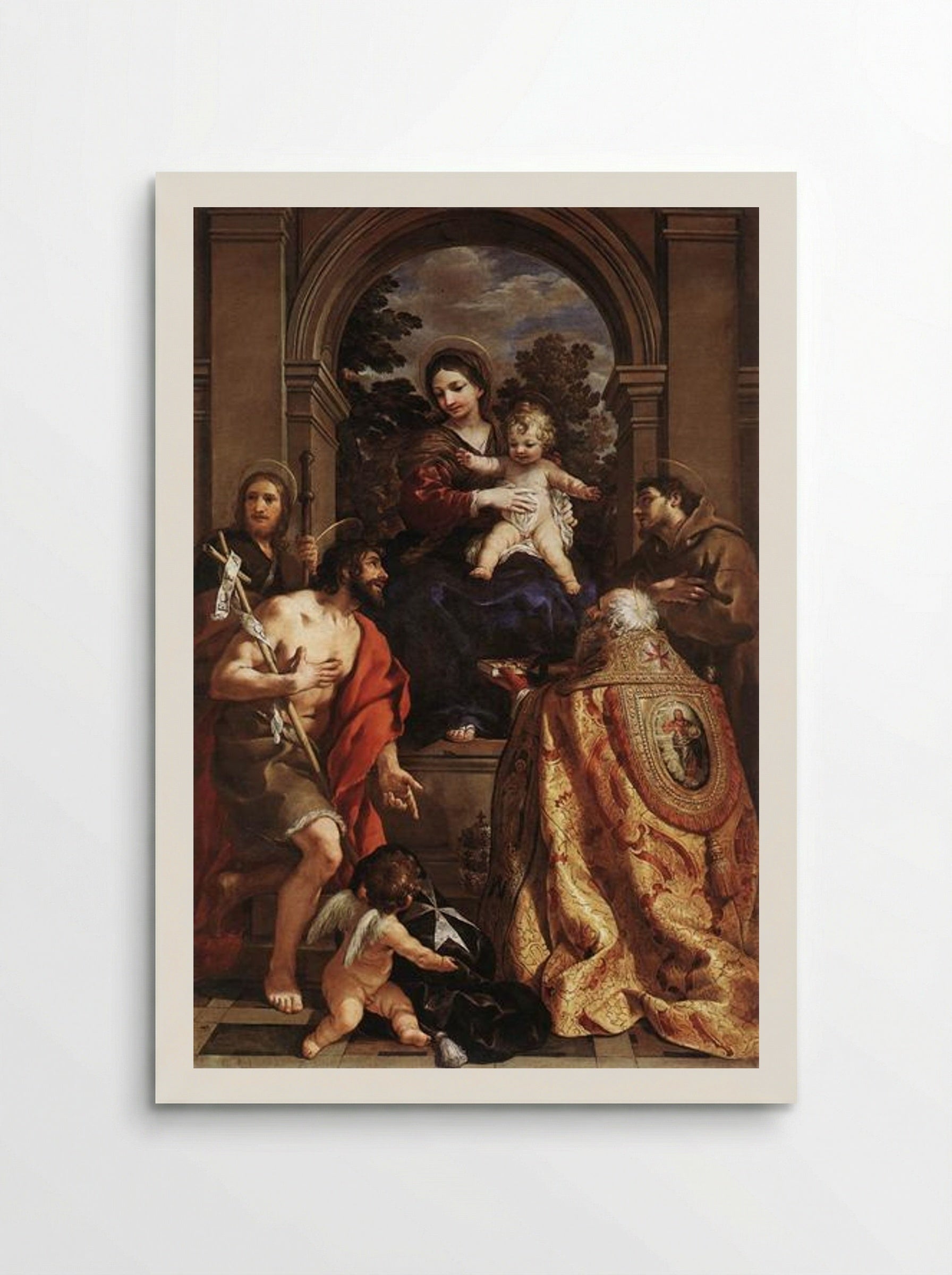 Madonna and Saints - Pietro da Cortona - Poster