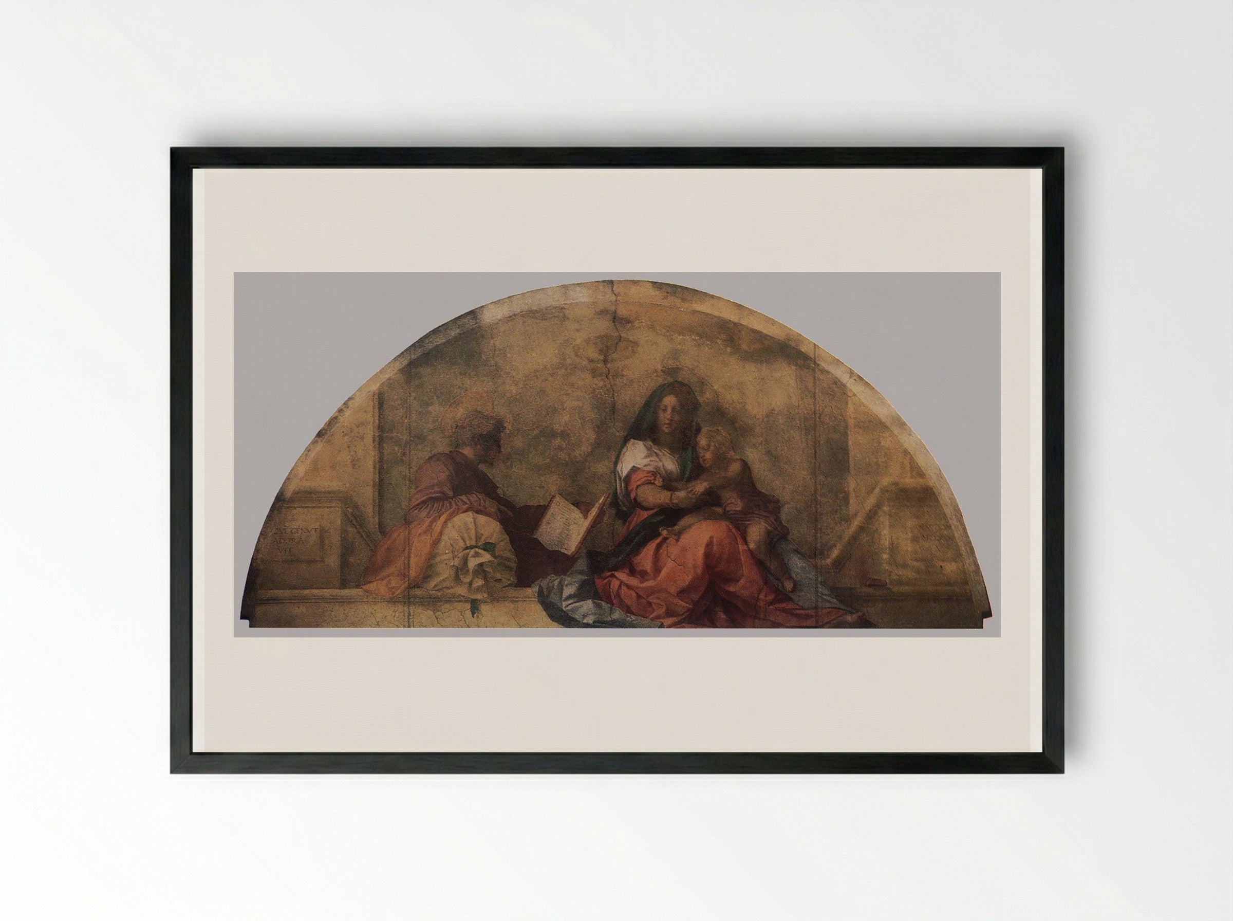 Madonna del Sacco - Andrea del Sarto - Framed Print Black