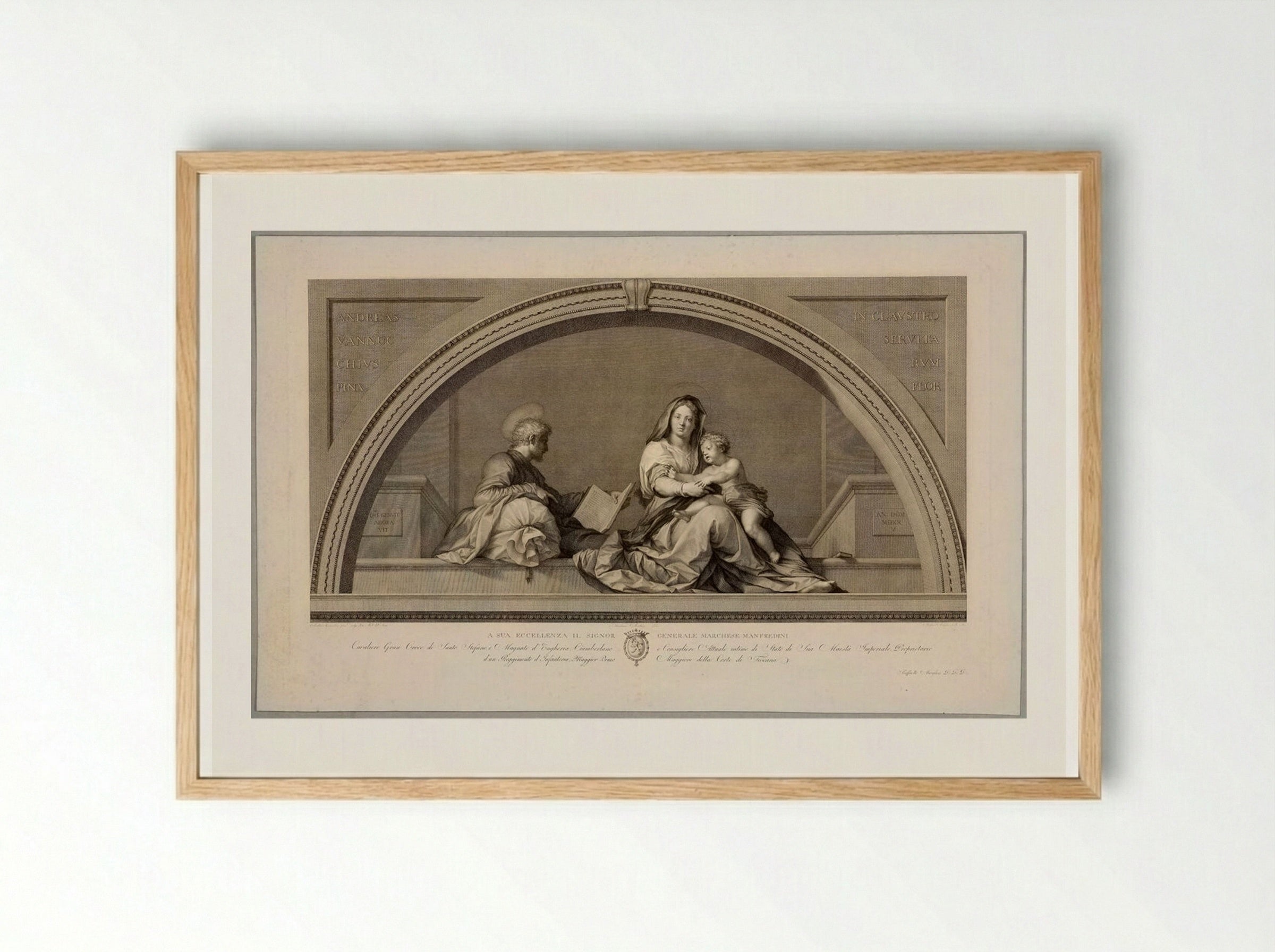 Madonna del Sacco - Raphael Morghen - Framed Print Wood