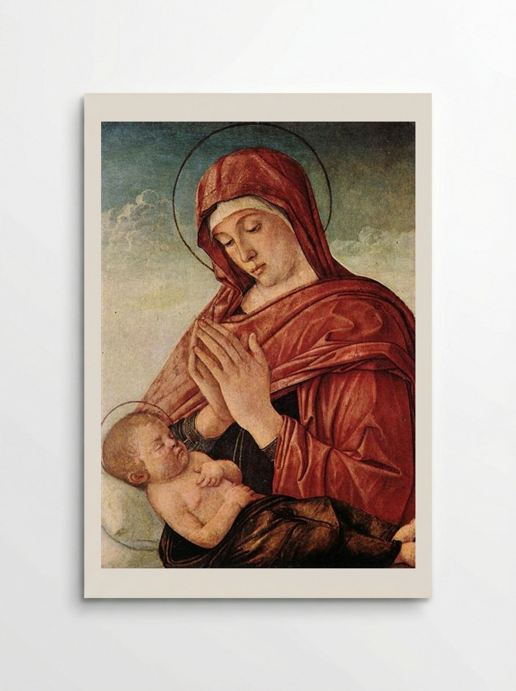 Madonna in Adoration of the Sleeping Child - Giovanni Bellini - Poster