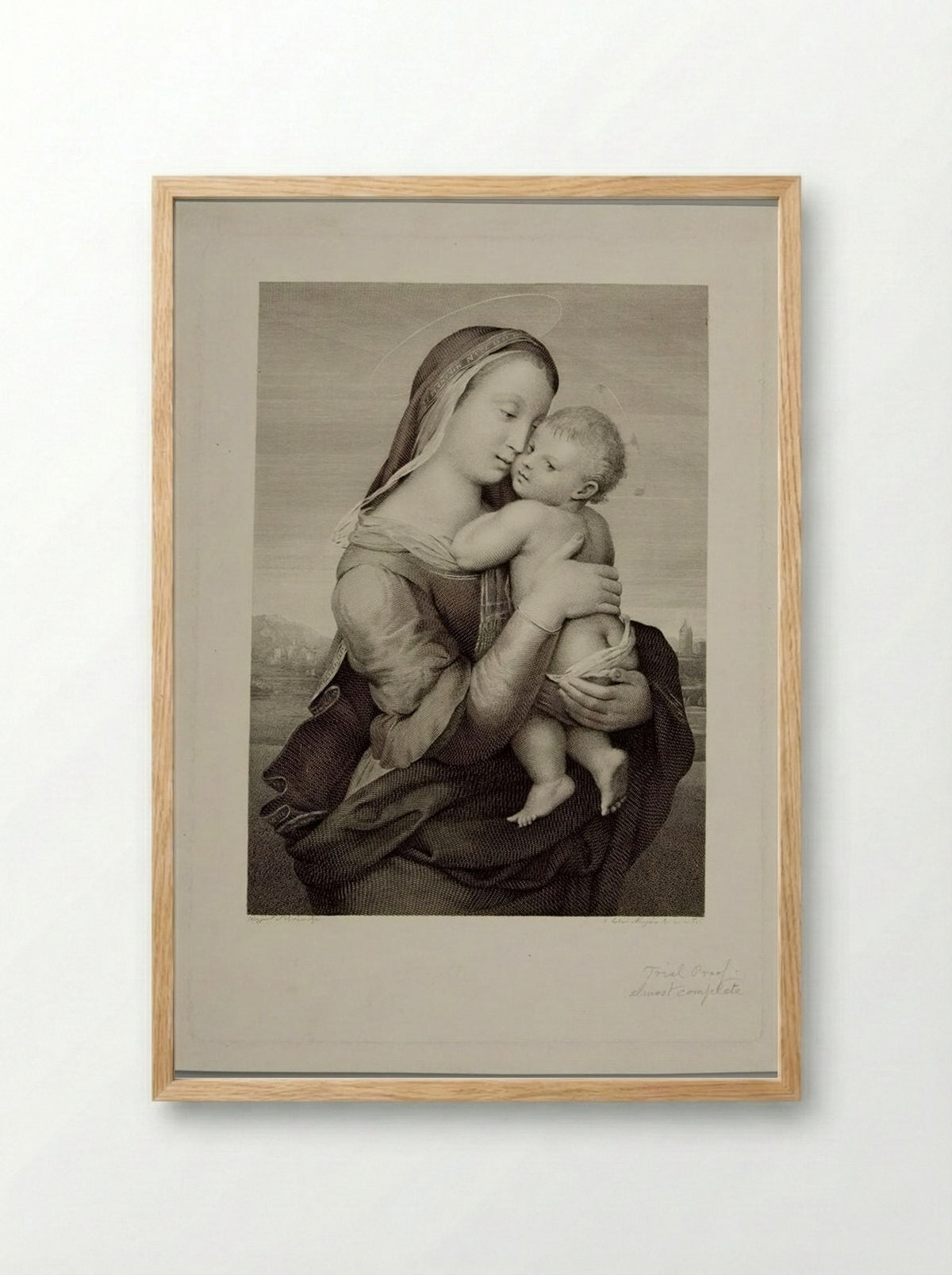 Madonna of Casa Tempi - Antonio Morghen - Framed Print Wood