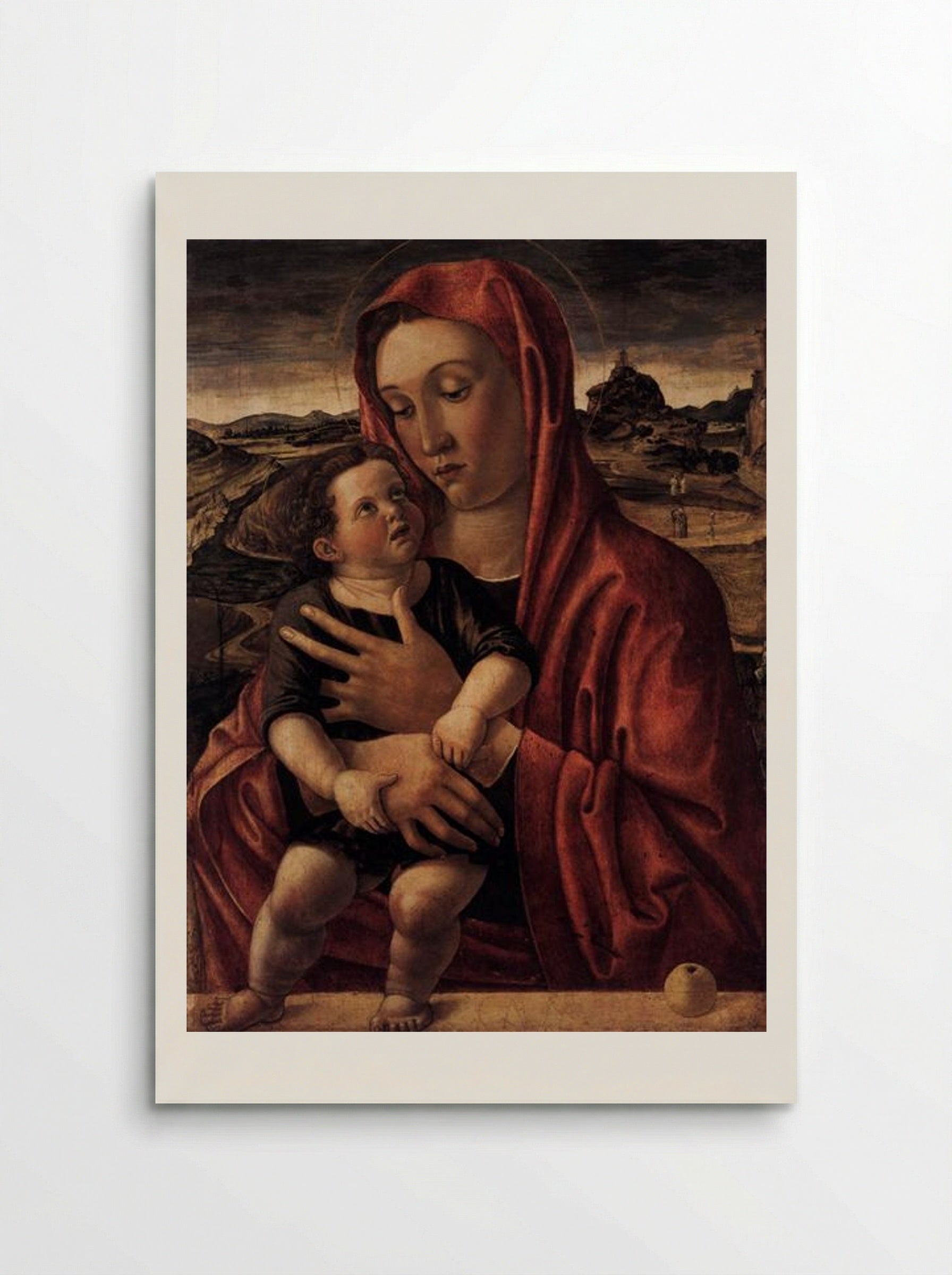 Madonna, with Child Standing on a Parapet - Giovanni Bellini - Poster