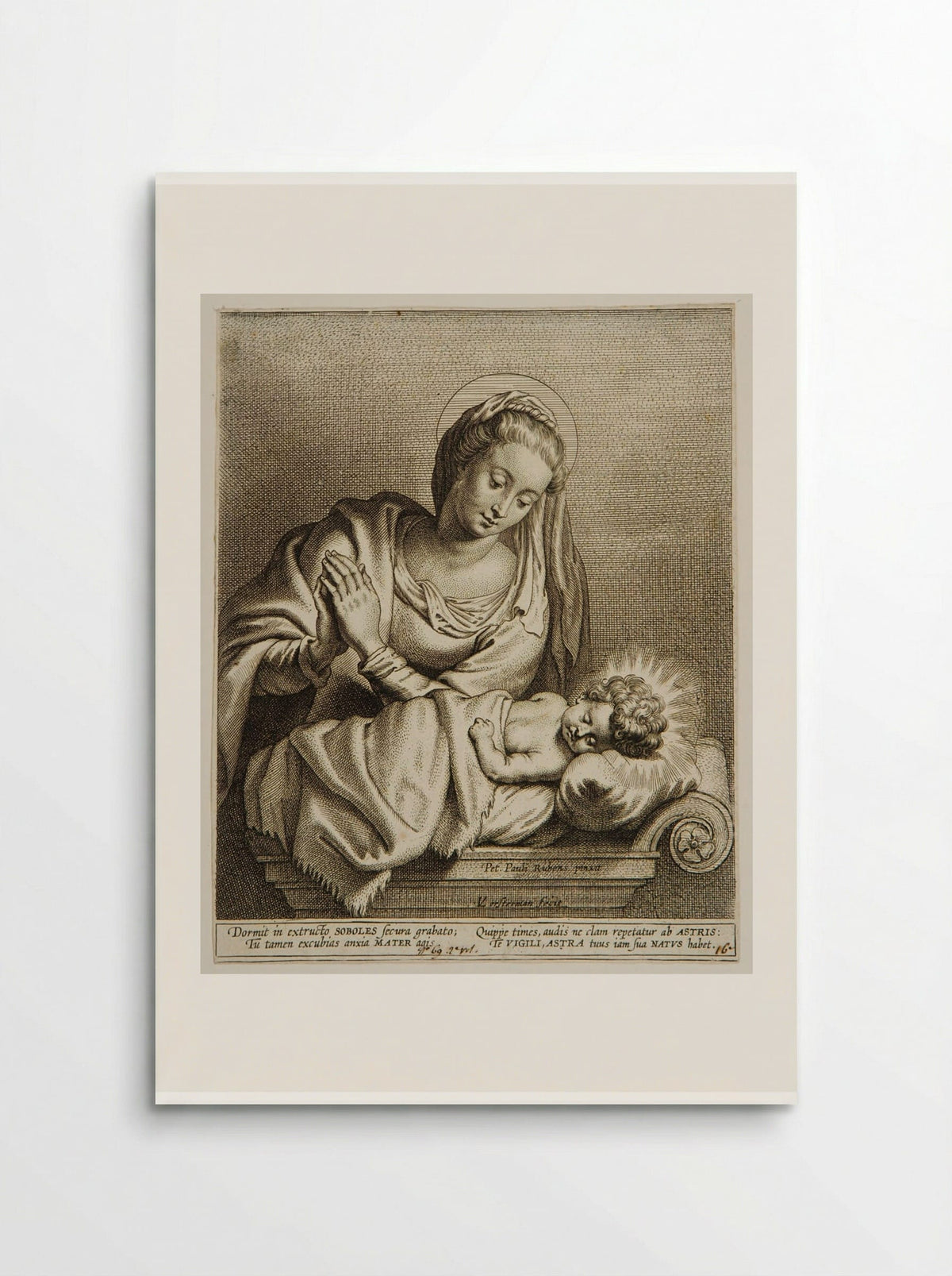 Madonna with Sleeping Child - Lucas Vorsterman I - Poster