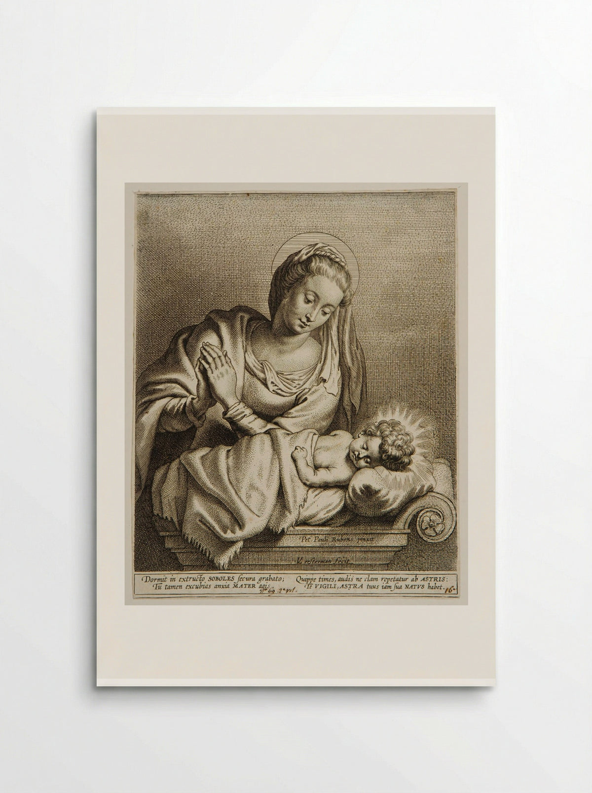 Madonna with Sleeping Child - Lucas Vorsterman I - Poster