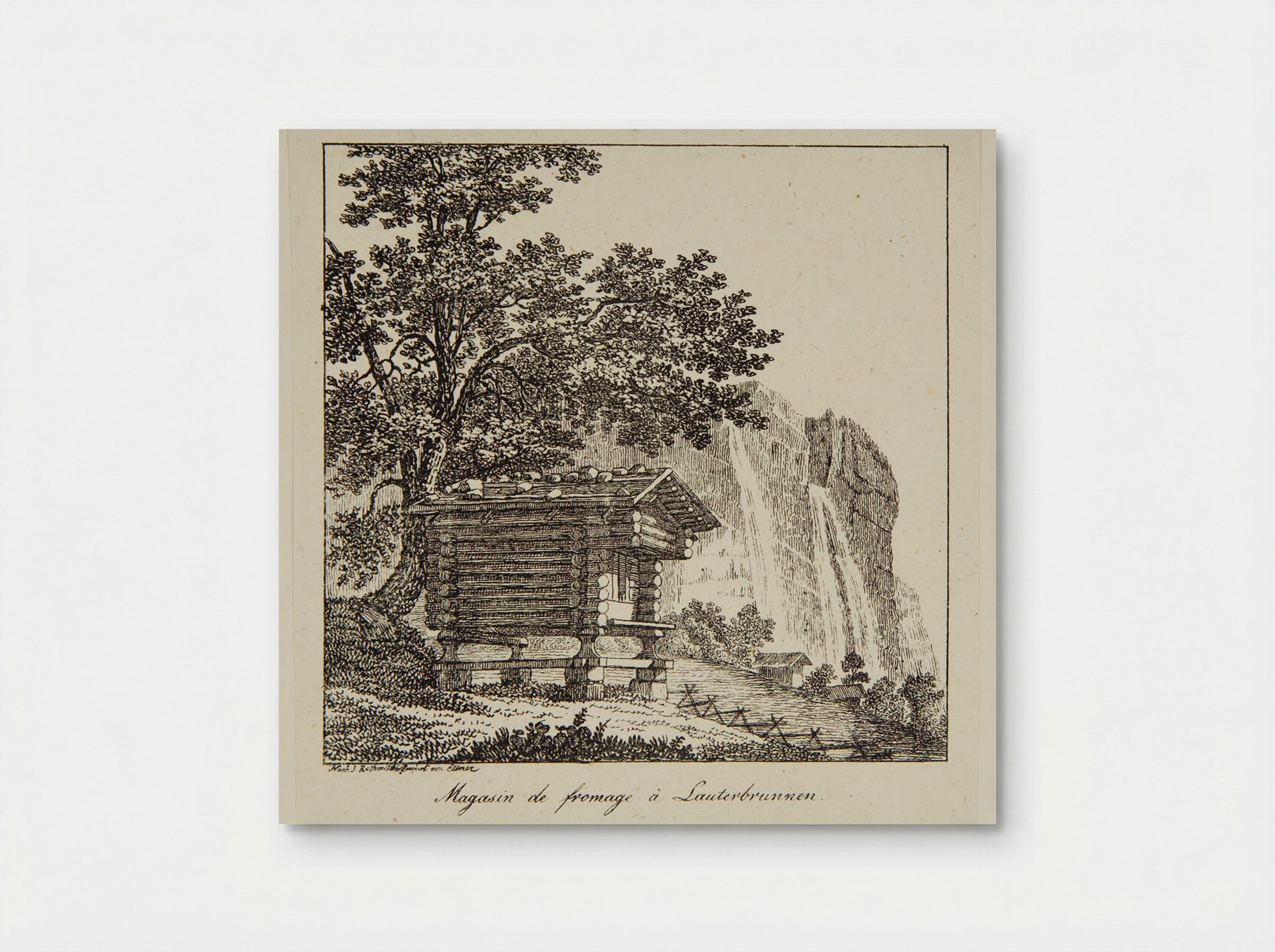 Magasin de fromage à Lauterbrunnen - P. Ellmer - Poster