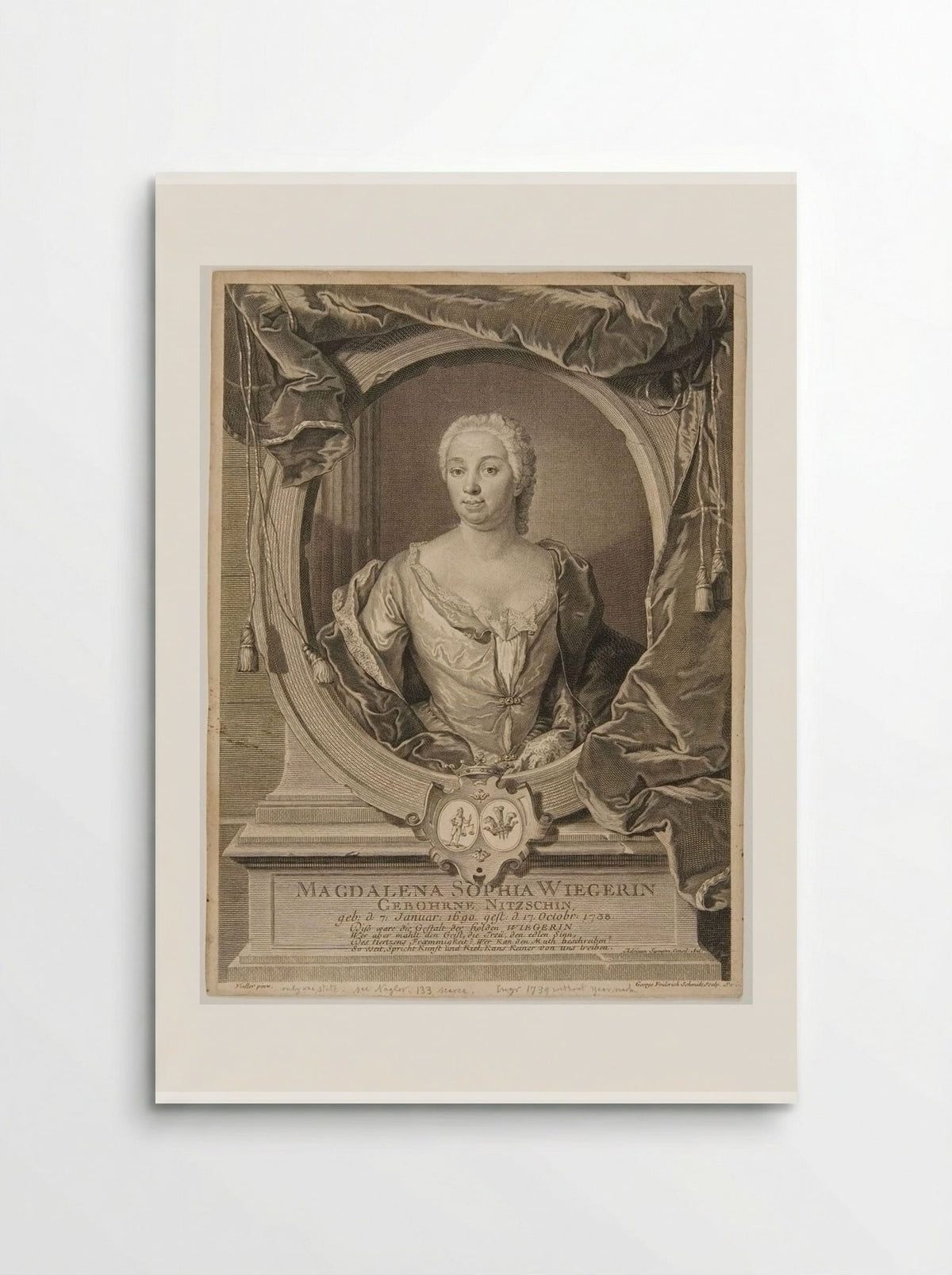 Magdalena Sophia Wiegerin - Georg Friedrich Schmidt - Poster