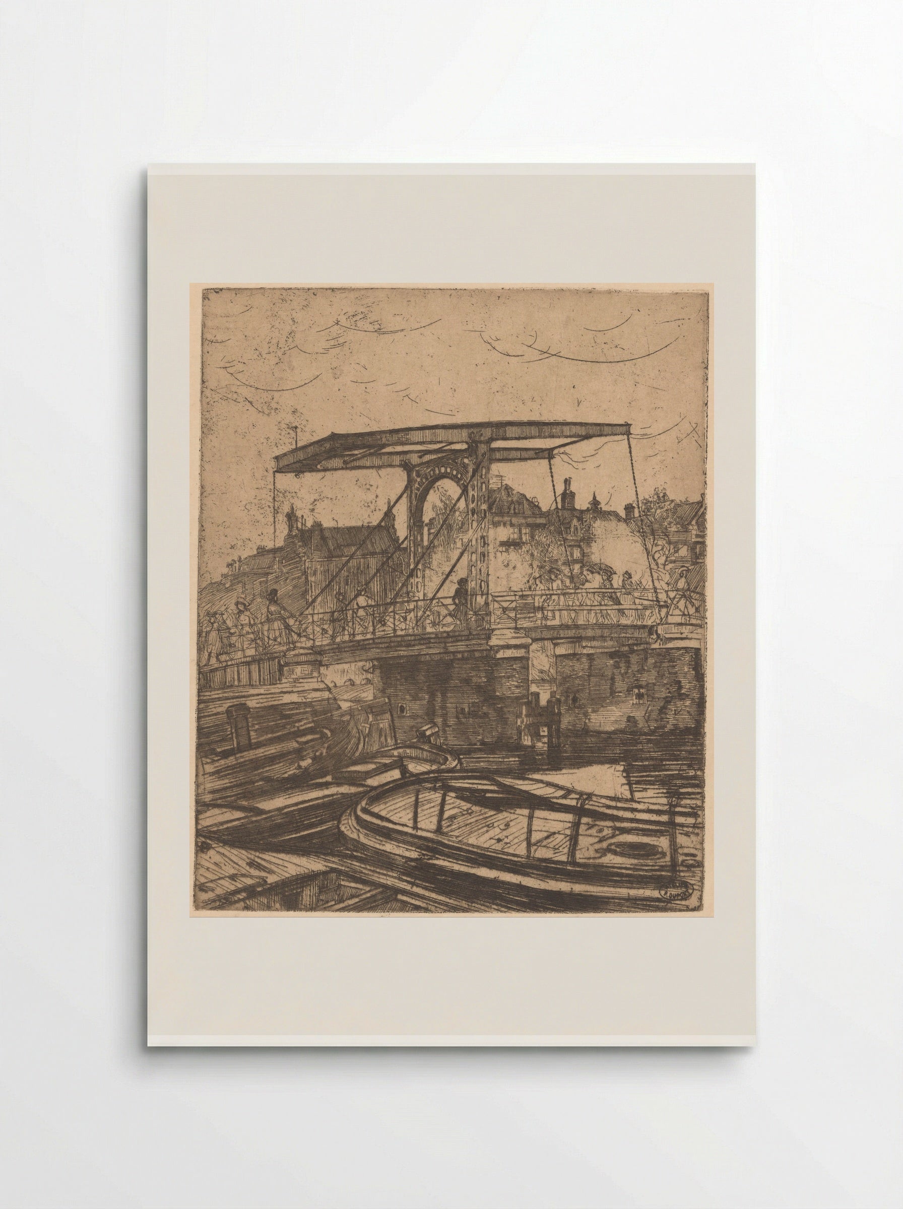 Magere Brug in Amsterdam - Pieter Dupont - Poster