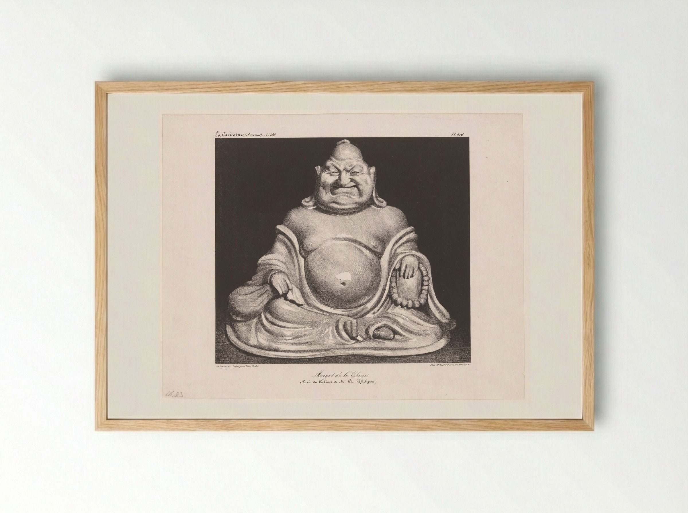 Magot de la Chine - Honoré Daumier - Framed Print Wood