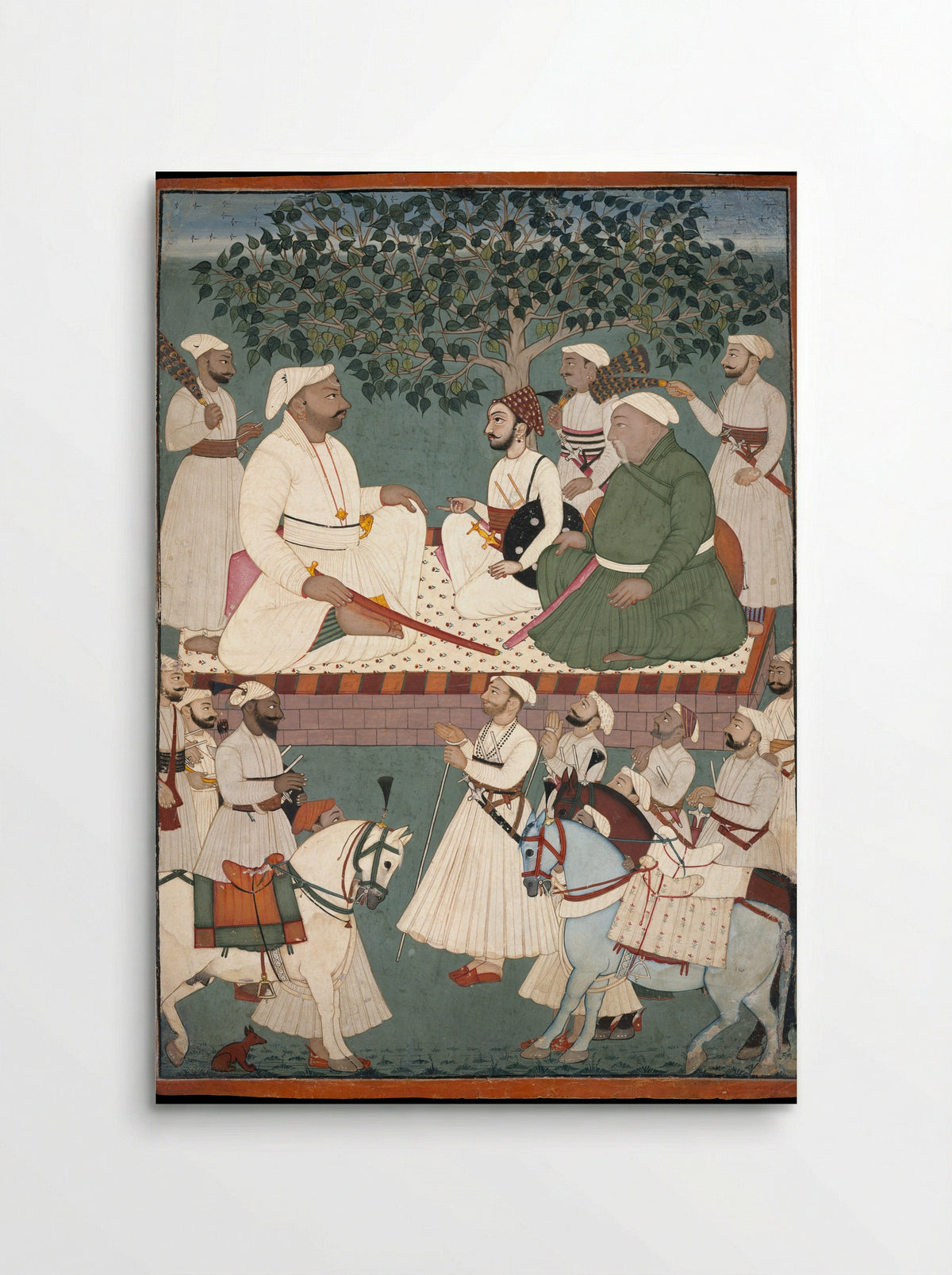 Maharaja Sidh Sen Receiving an Embassy - Mandi Atelier - Poster