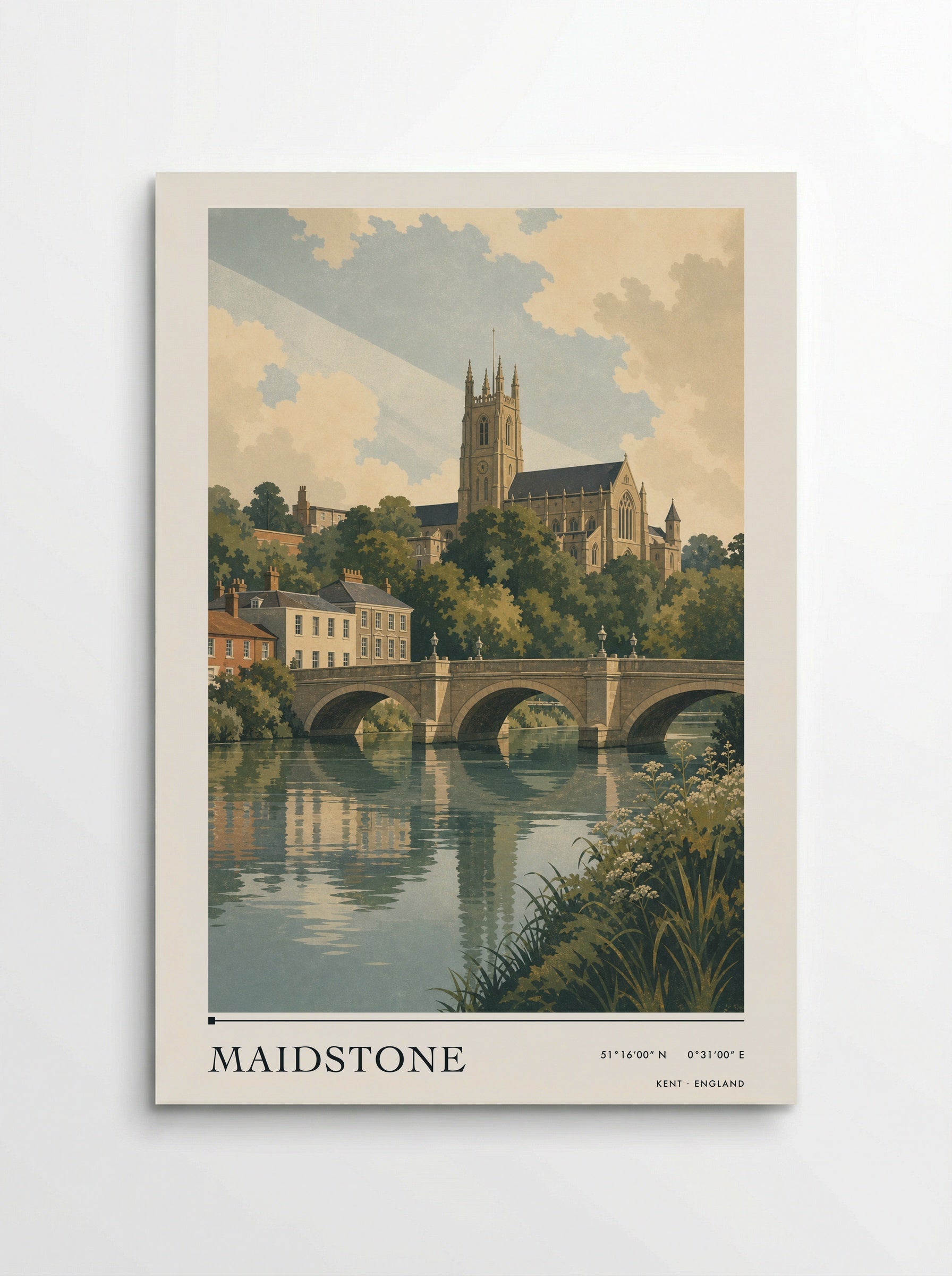 Maidstone Kent England Travel Poster - Poster