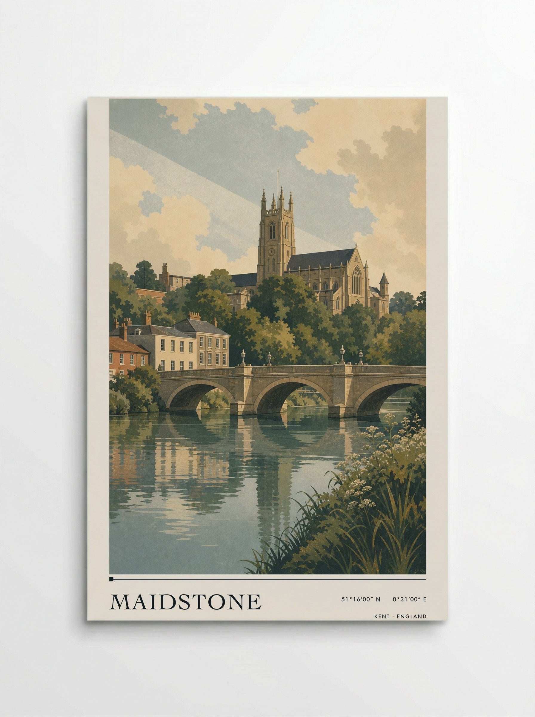 Maidstone Kent England Travel Poster - Poster