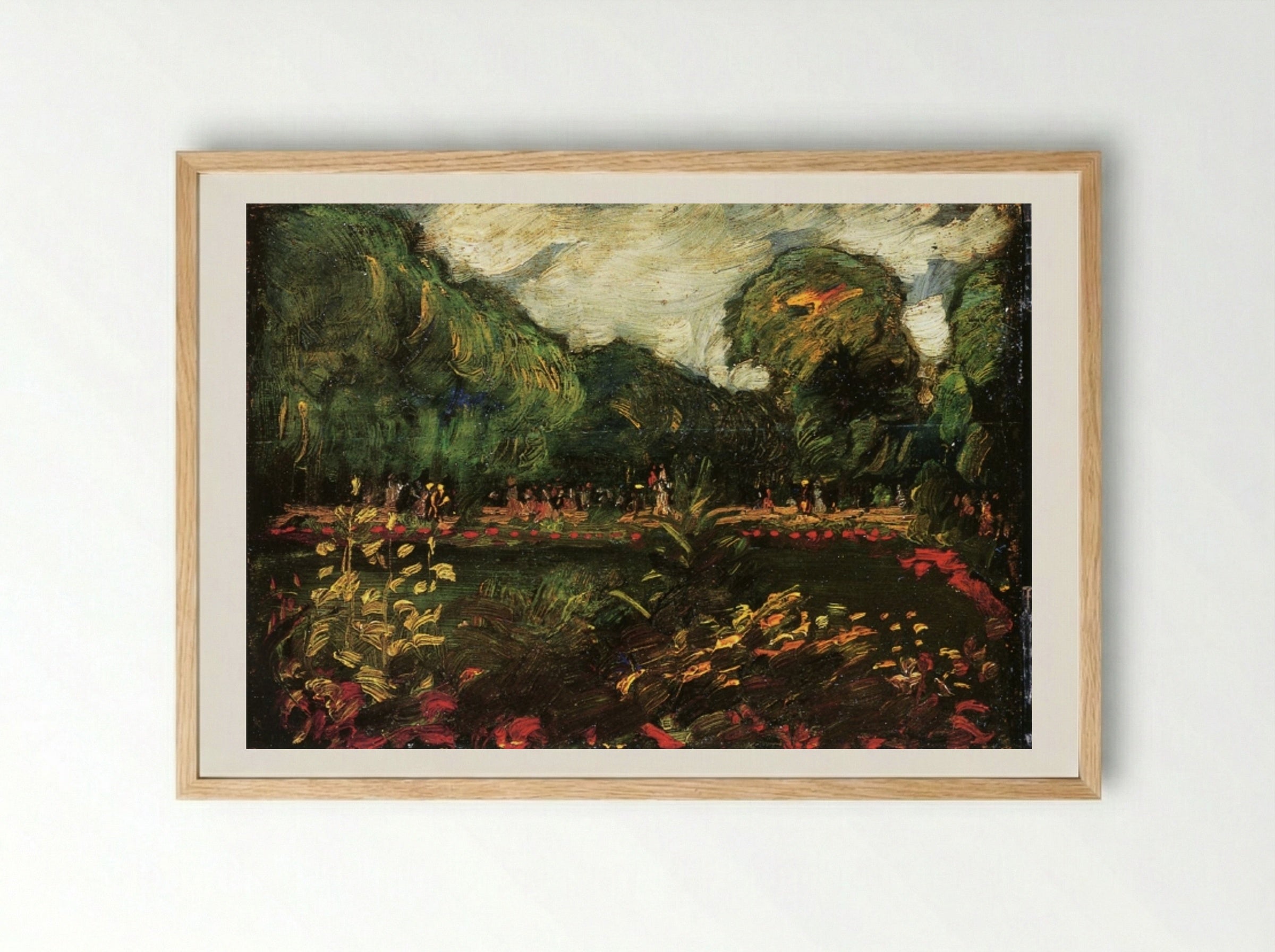Main Entrance, Luxembourg Garden, Paris - George Luks - Framed Print Wood