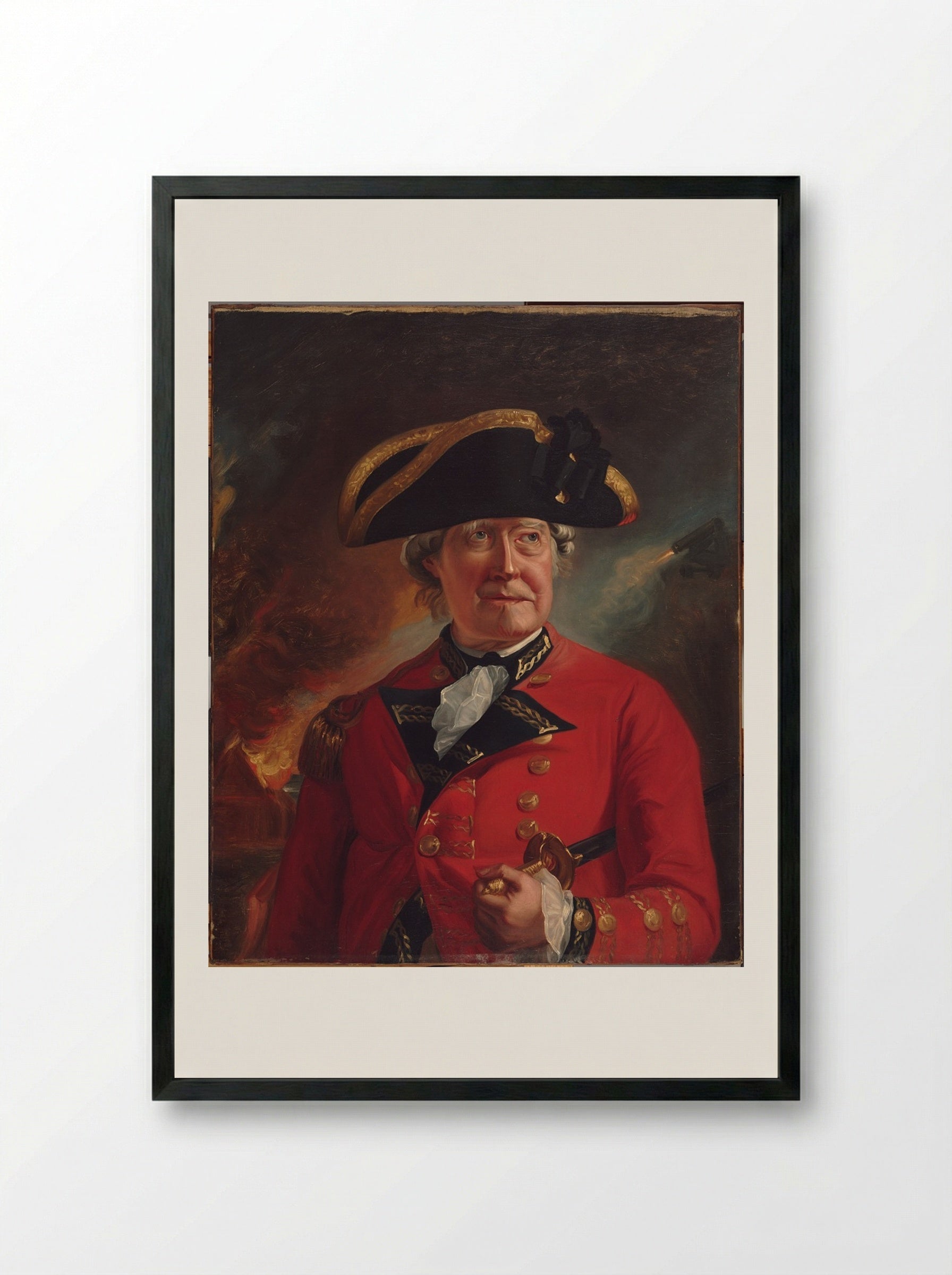 Major General August de la Motte - John Singleton Copley - Framed Print Black