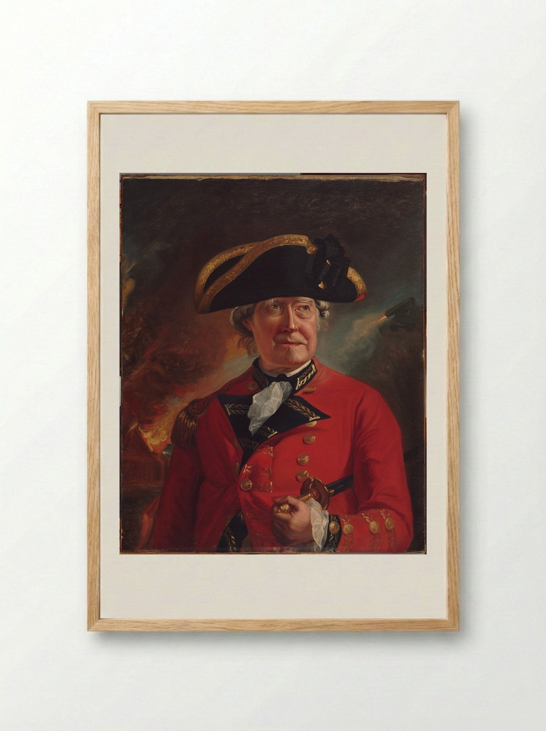 Major General August de la Motte - John Singleton Copley - Framed Print Wood