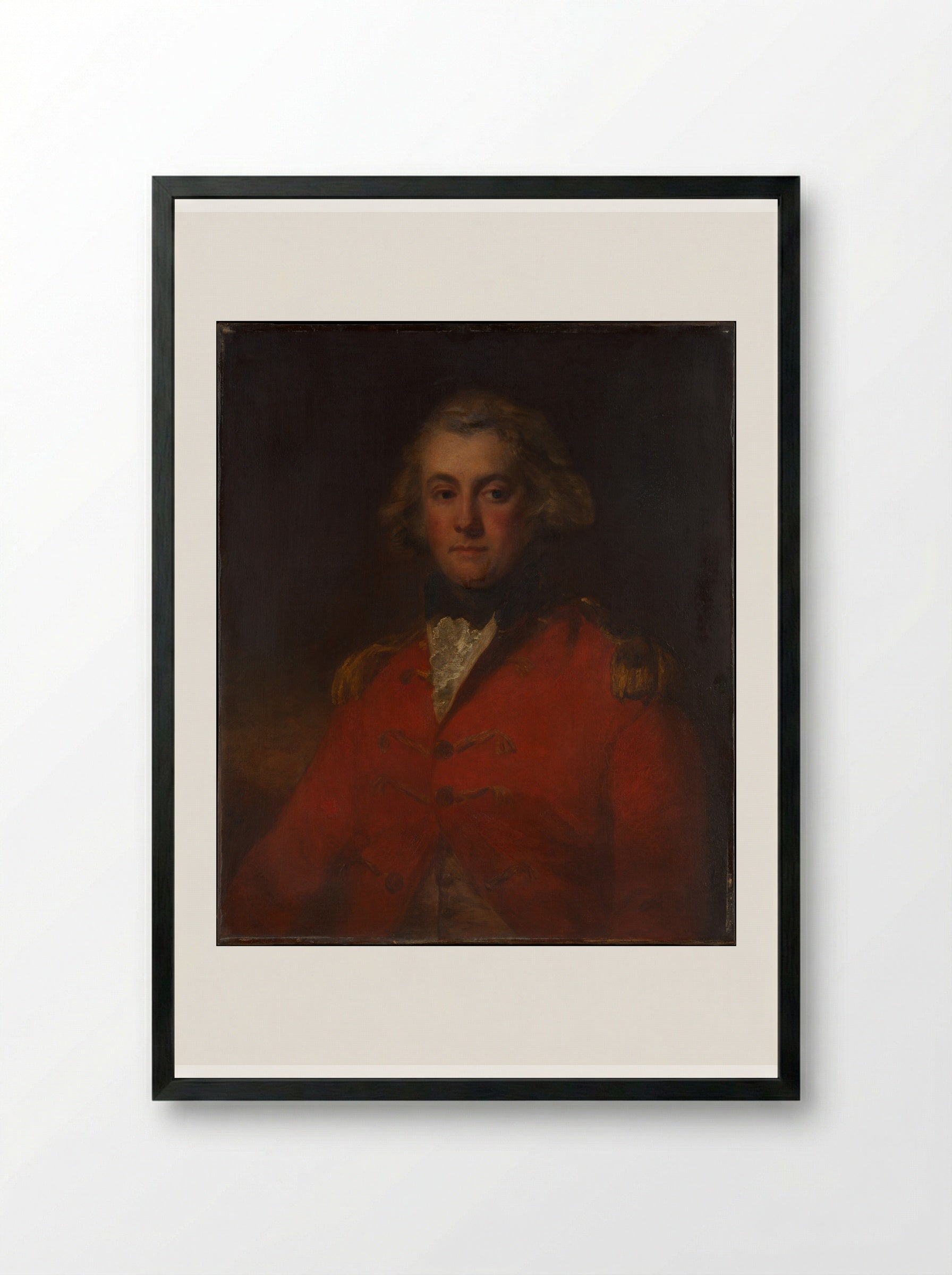 Major Thomas Pechell - John Hoppner - Framed Print Black