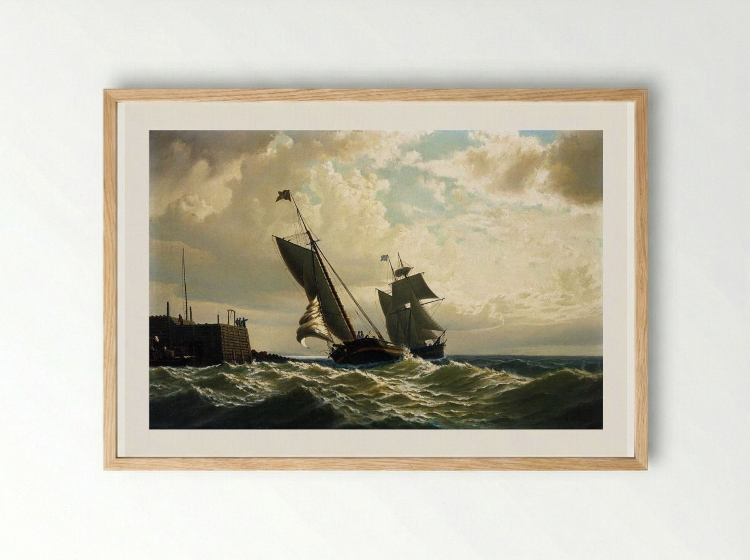 Making Harbor - William Bradford - Framed Print Wood