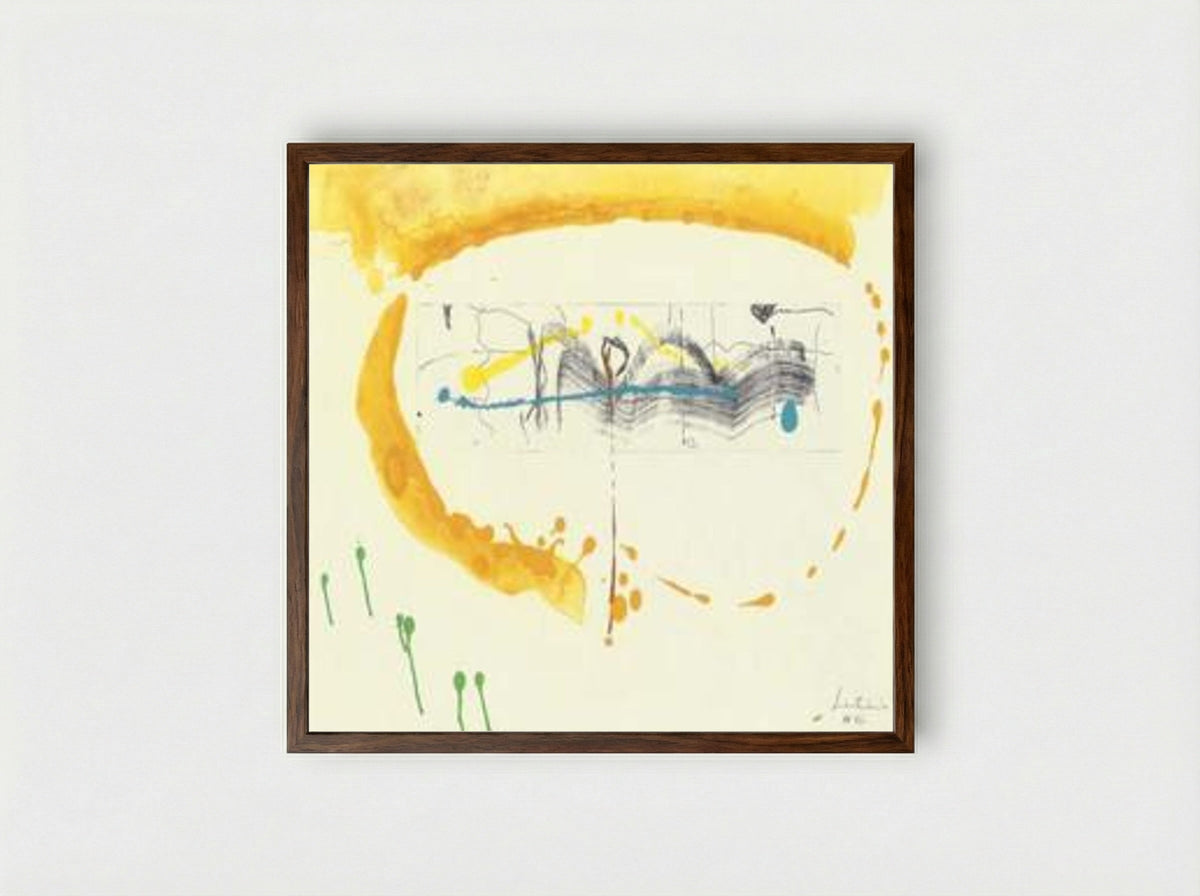 Making Music - Helen Frankenthaler - Framed Print Dark Wood