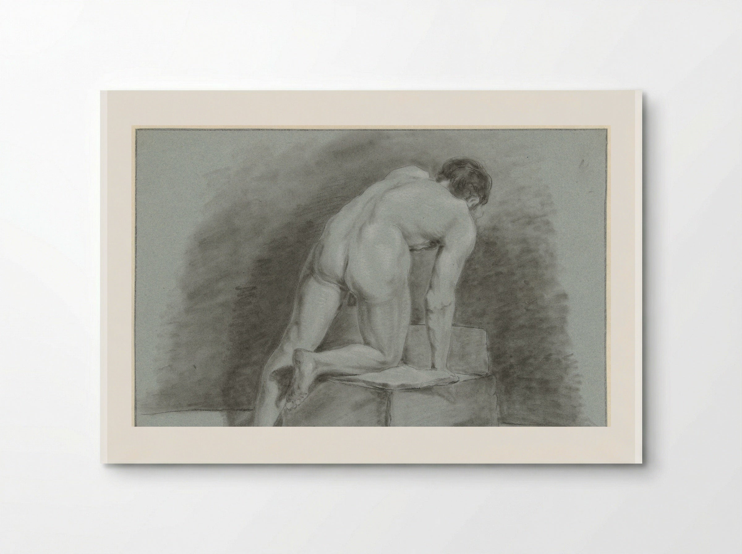 Male Nude, Leaning Forward, Seen from the Back - Aert Schouman - Poster