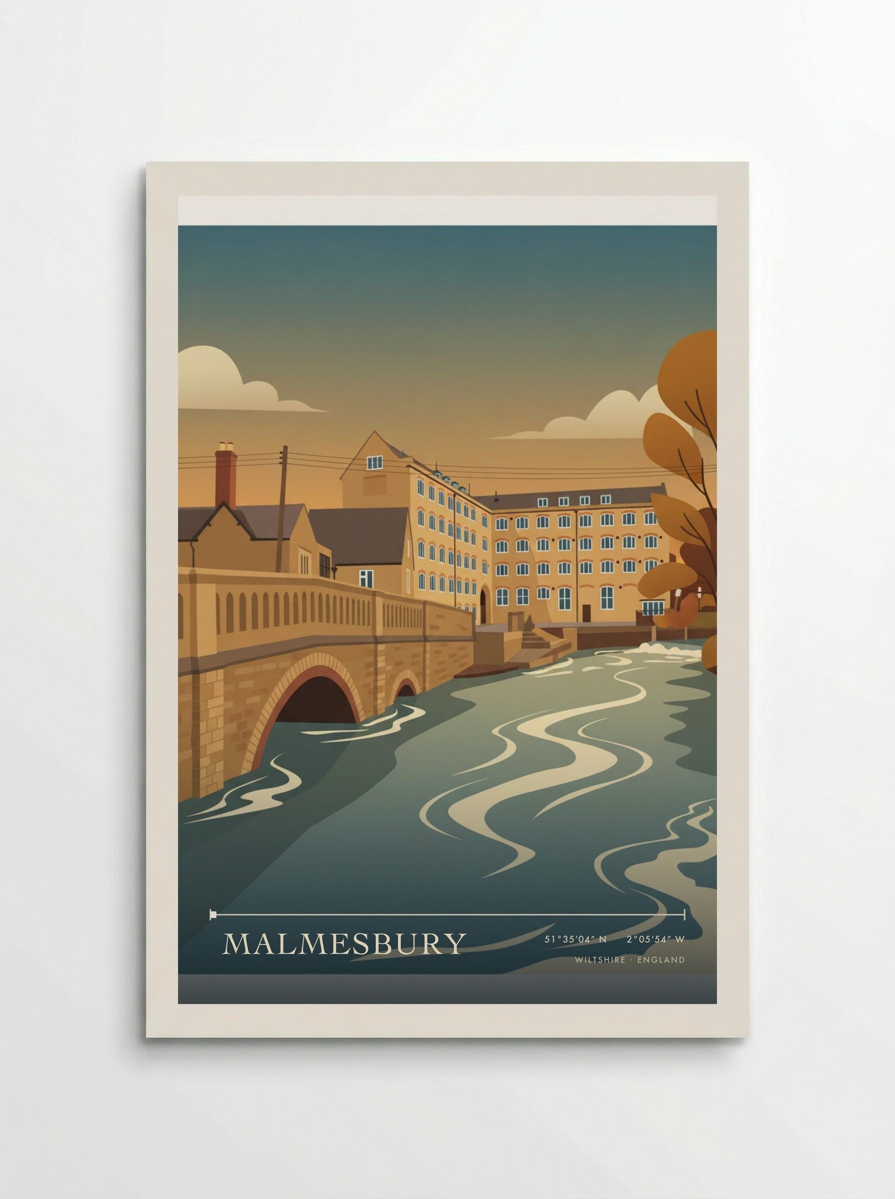 Malmesbury Wiltshire England Travel Poster - Poster