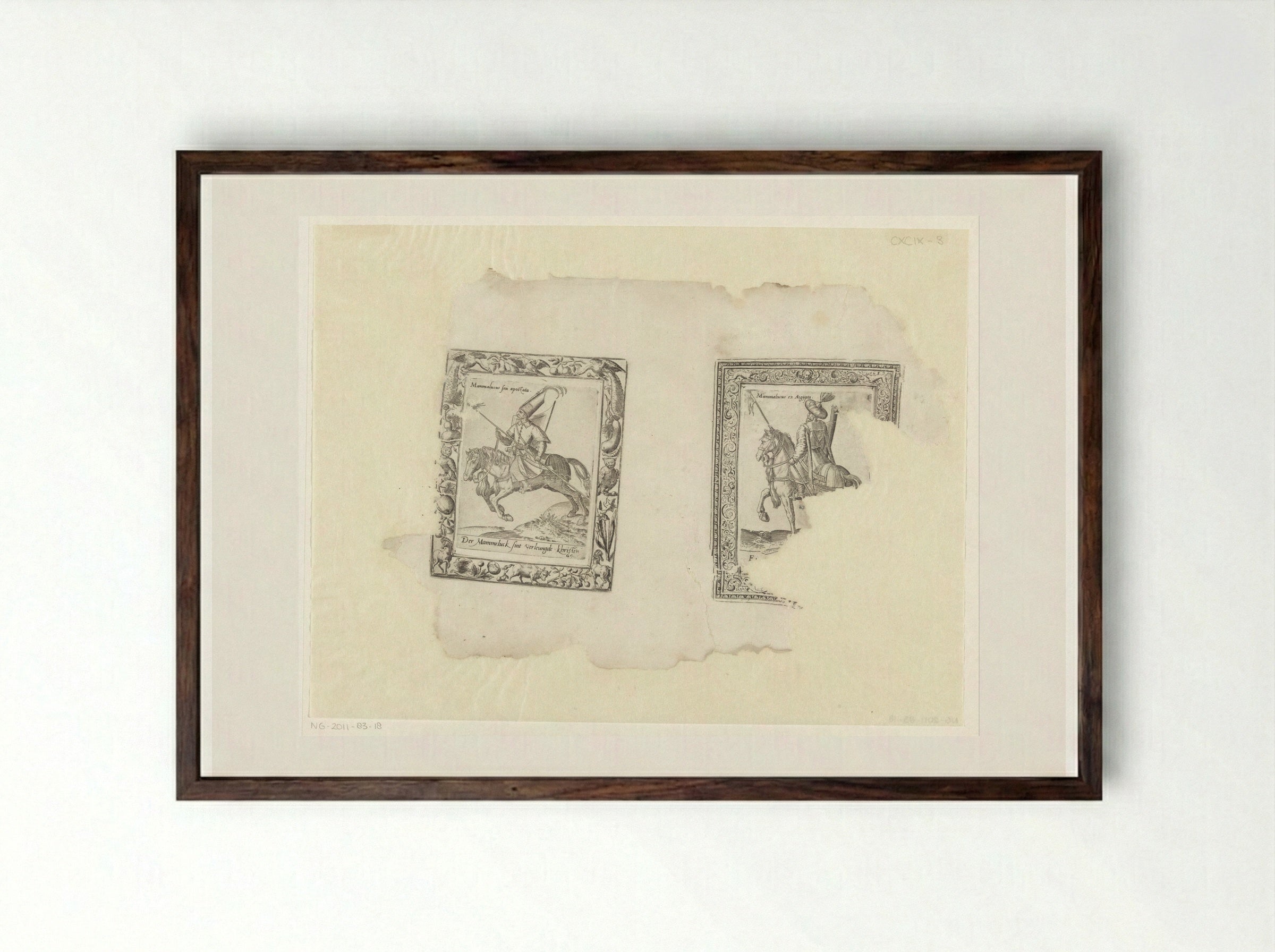 Mammeluk - Abraham de Bruyn - Framed Print Dark Wood