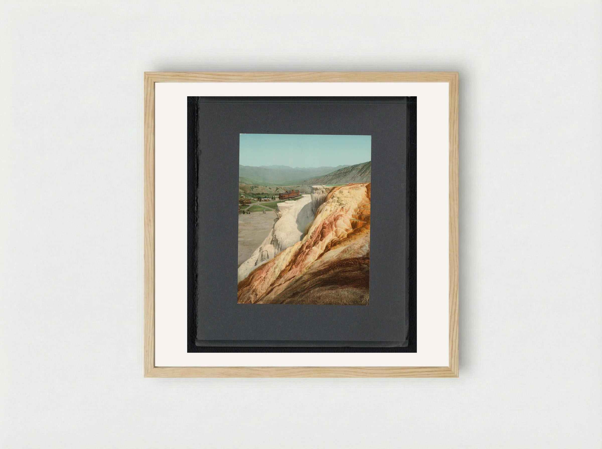 Mammoth Hot Springs - William Henry Jackson - Framed Print Wood