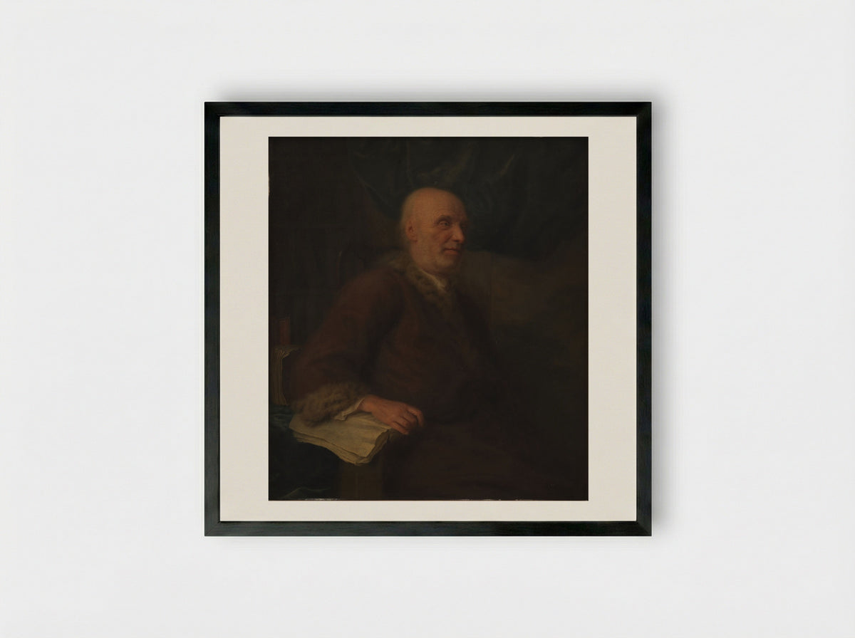 Man (Balthasar Denner) - Balthasar Denner - Framed Print Black