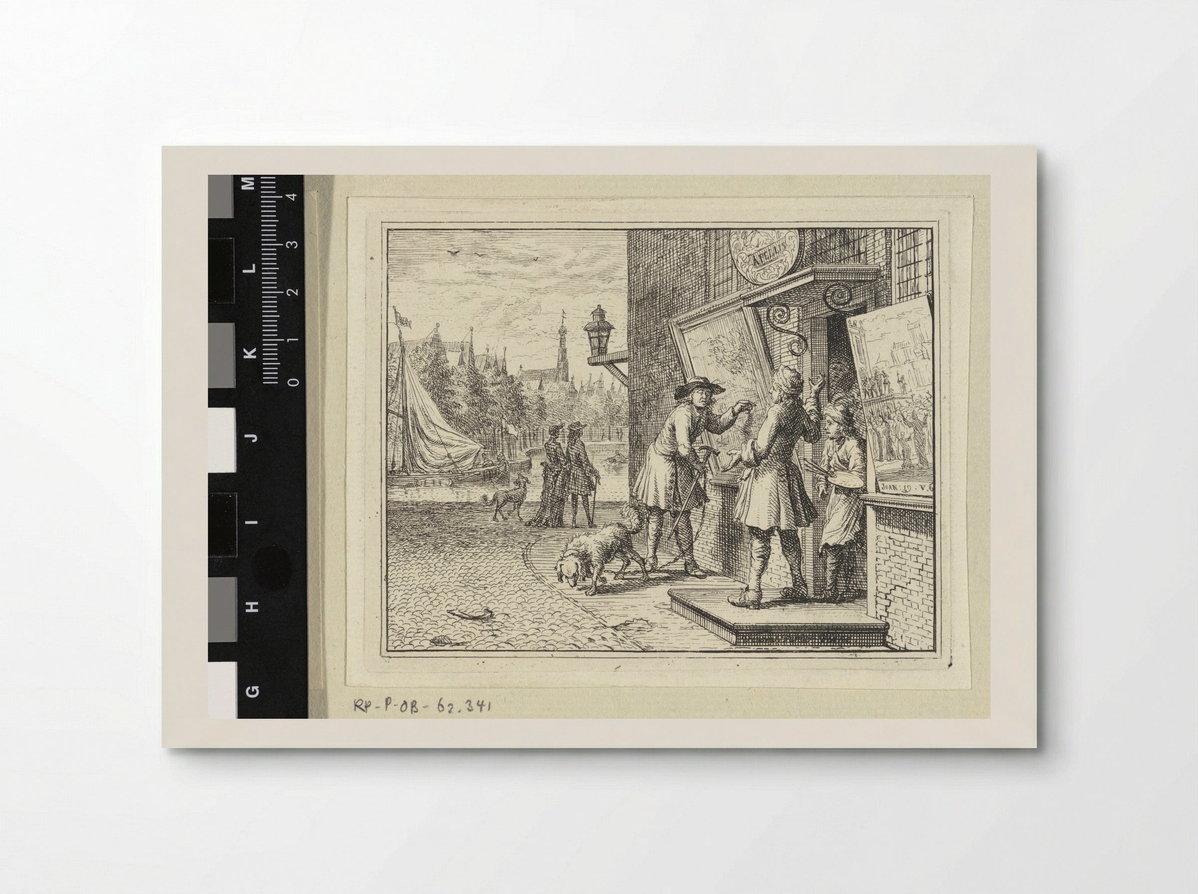 Man Before a Painter's Shop - Vincent Laurensz. van der Vinne (II) - Poster