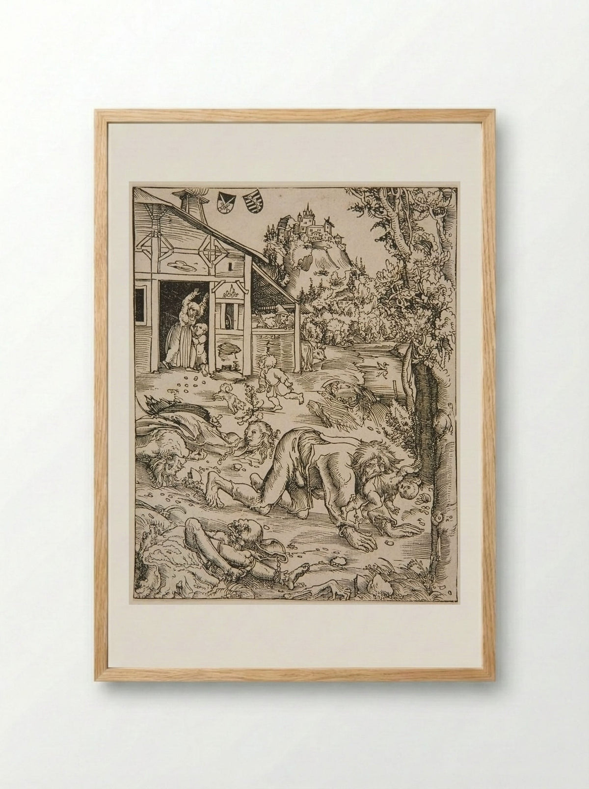 Man-Eater - Lucas Cranach the Elder - Framed Print Wood